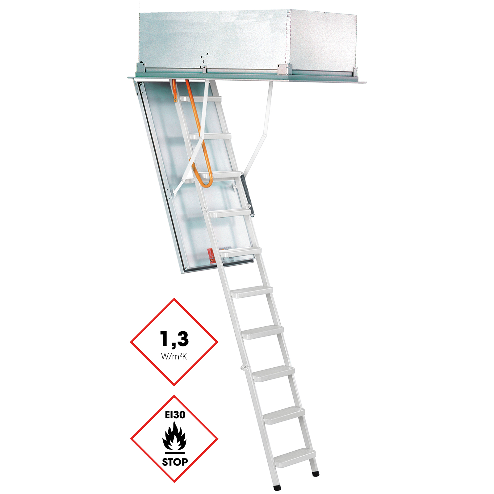 Minka Dachbodentreppe Type 15 Exklusiv Brandhemmend mit Leiter aus Stahl