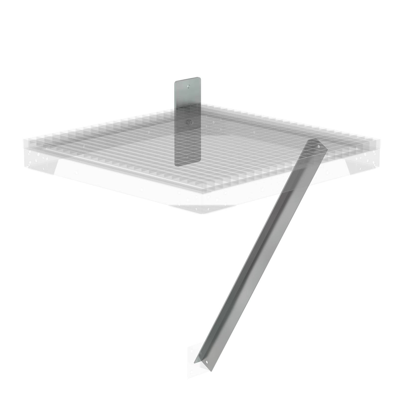 MUNK Flanschplatte und Strebe für Ziegelmauerwerk 800mm Tiefe