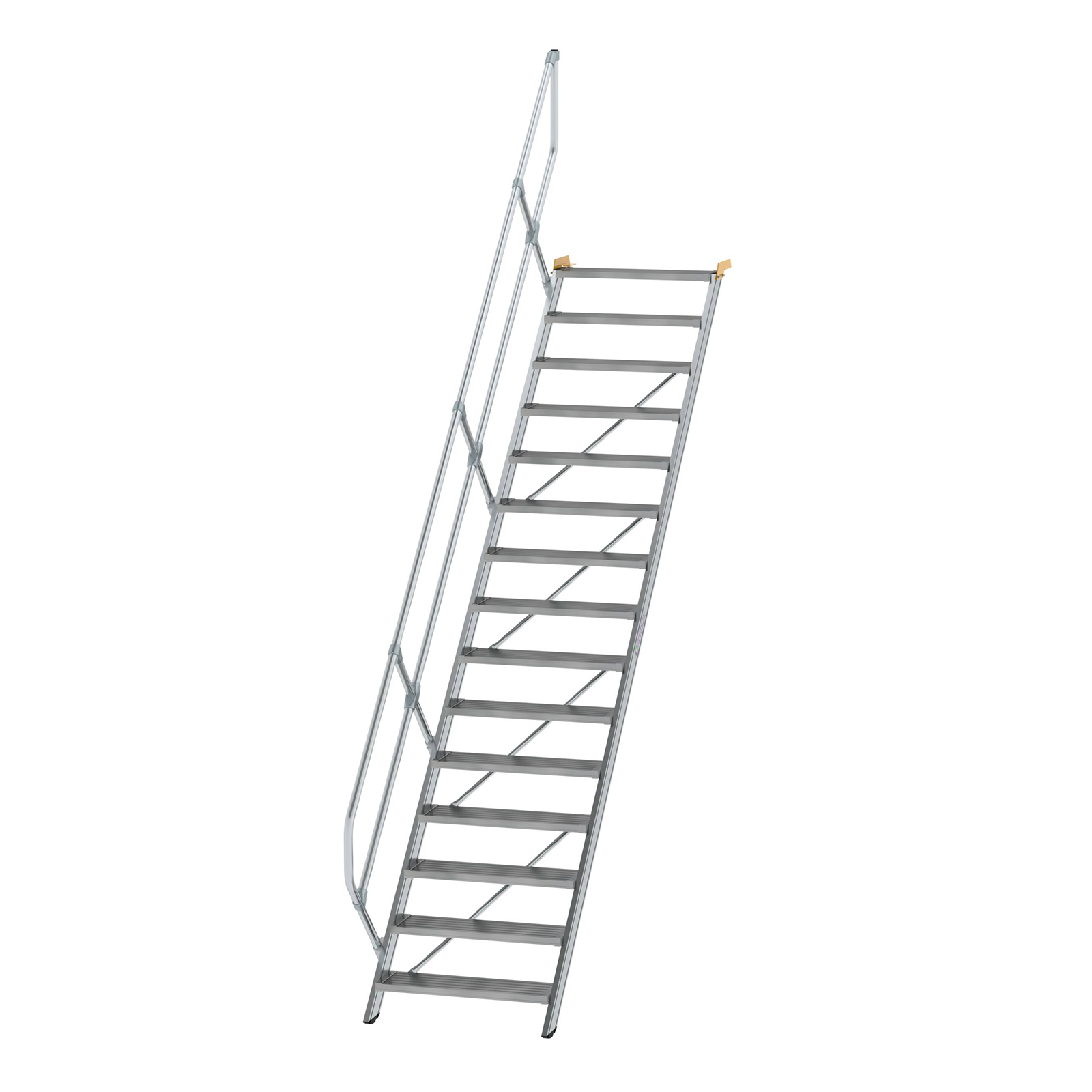 MUNK Treppe 45°  inkl. einen Handlauf, 800mm Stufenbreite, 15 Stufen