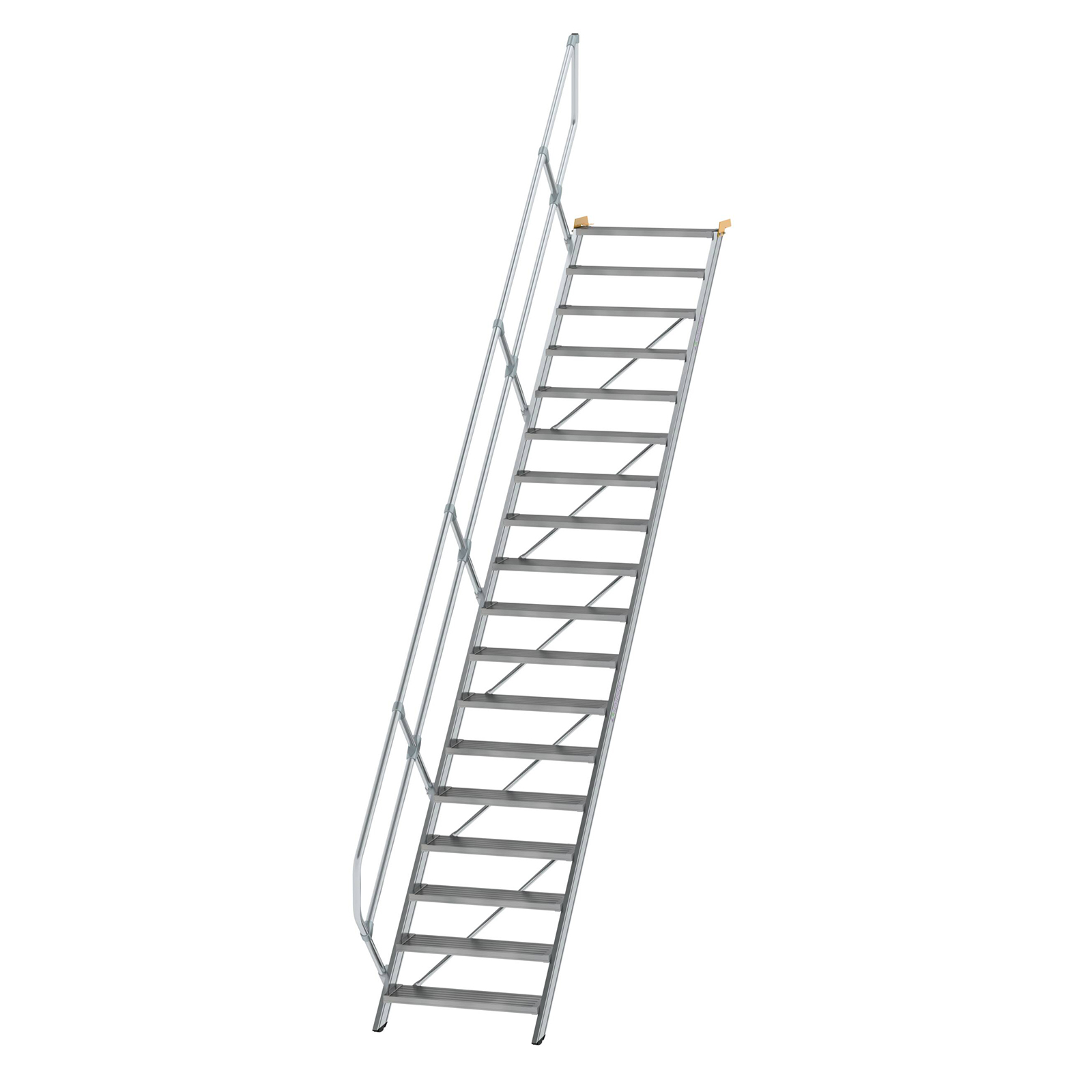 MUNK Treppe 45°  inkl. einen Handlauf, 800mm Stufenbreite, 18 Stufen
