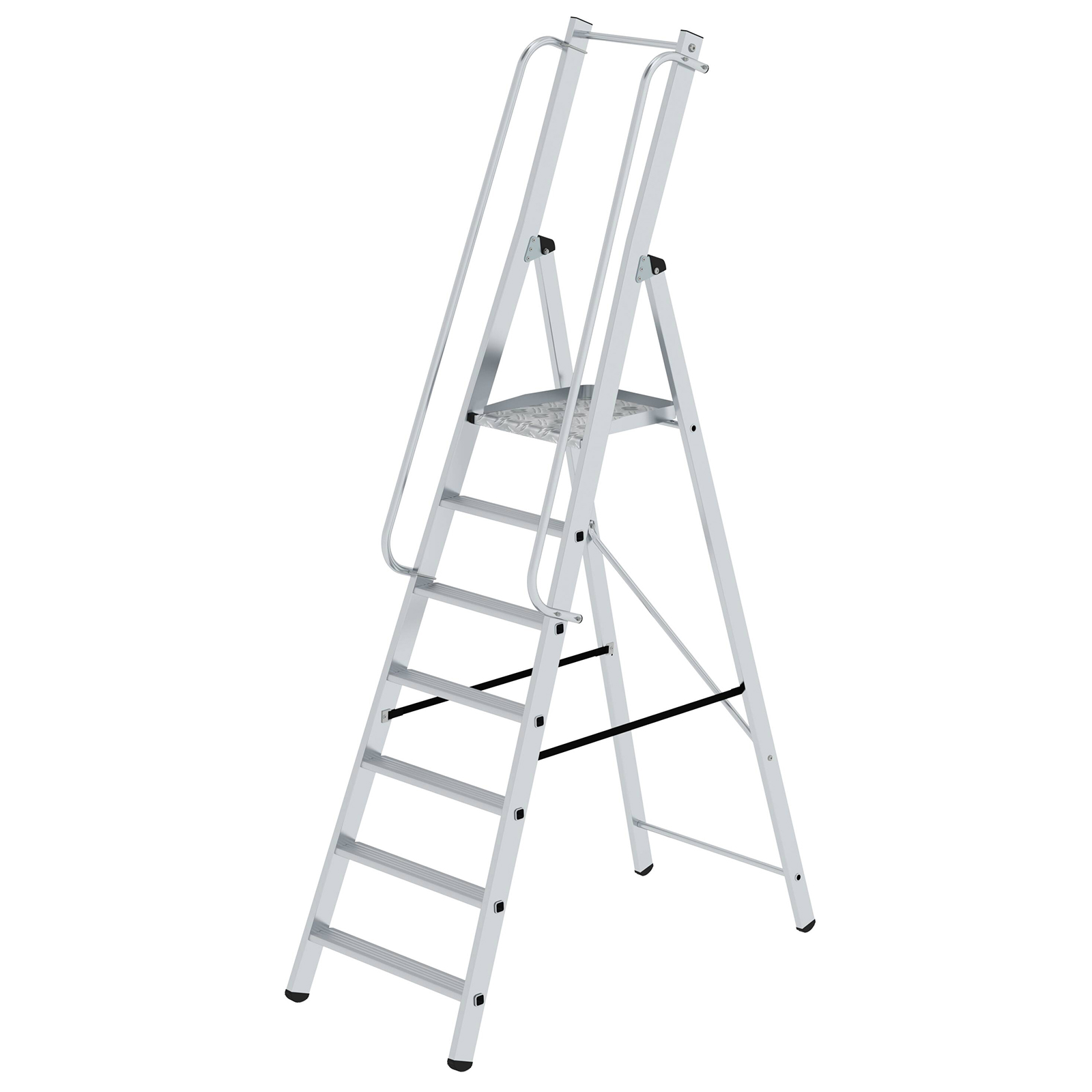 MUNK ML Bauleiter Aluminium-Stufenstehleiter 7 Stufen