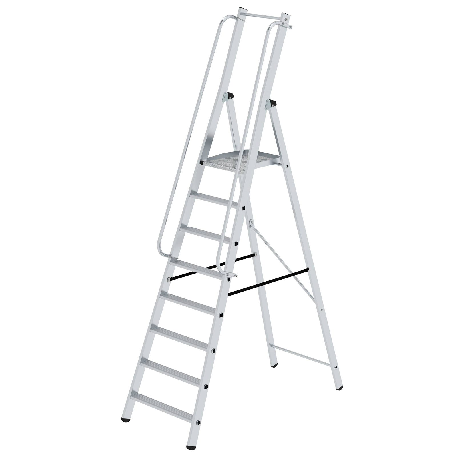 MUNK ML Bauleiter Aluminium-Stufenstehleiter 8 Stufen