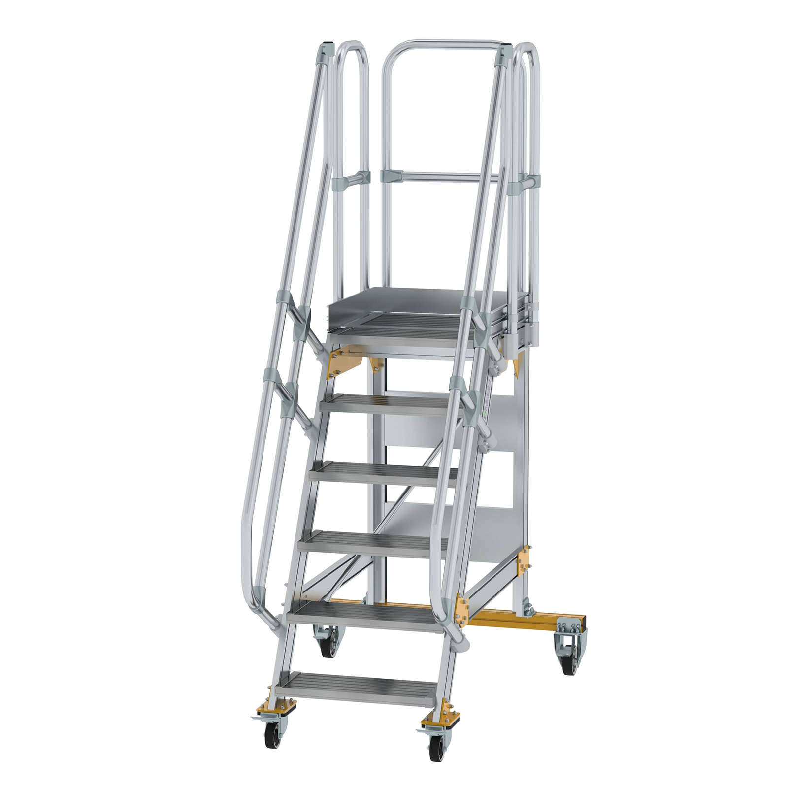 MUNK Plattformtreppe fahrbar 60° Stufenbreite 600mm 6 Stufen