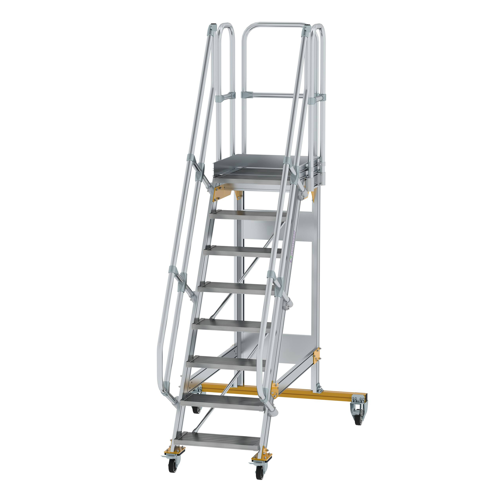 MUNK Plattformtreppe fahrbar 60° Stufenbreite 600mm 8 Stufen