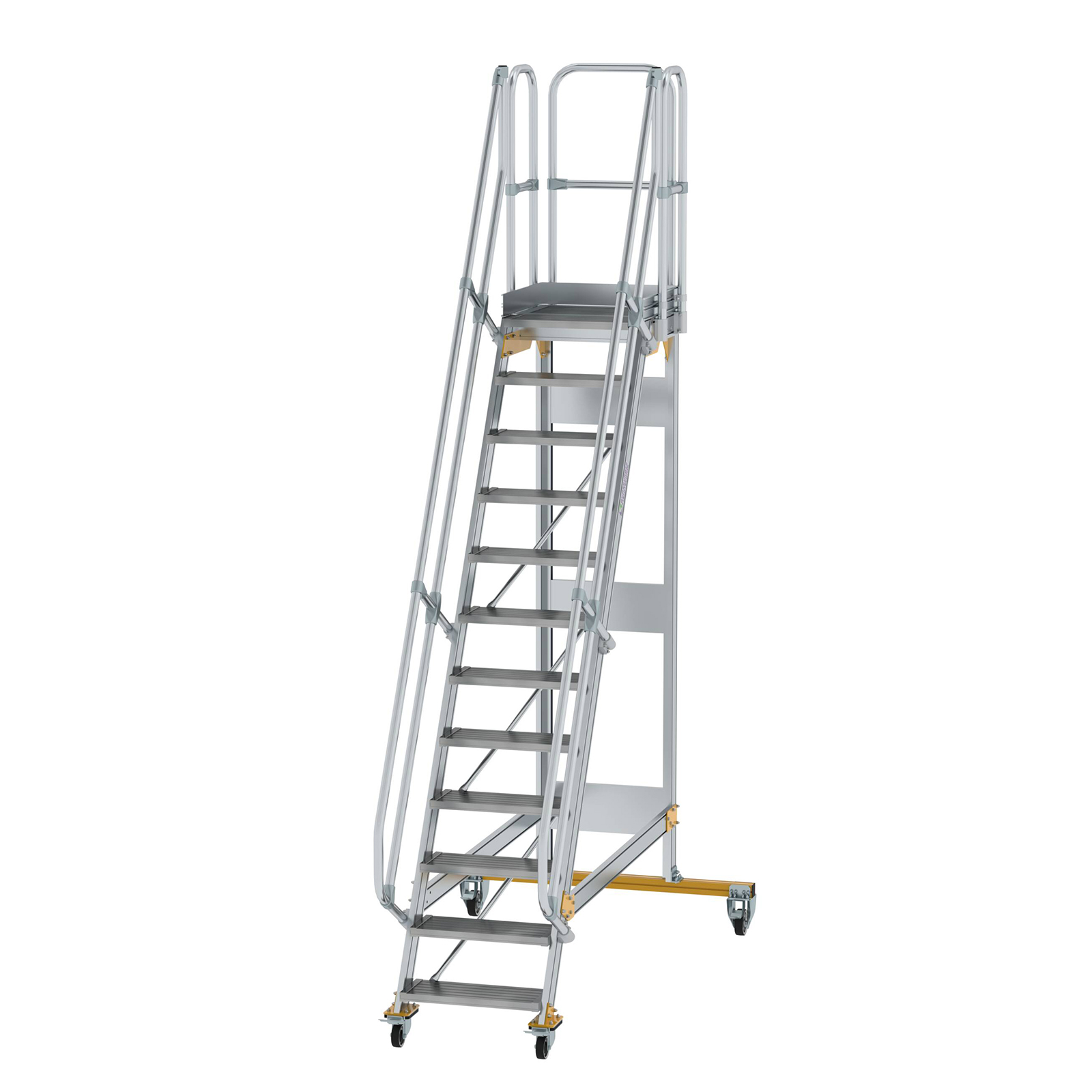 MUNK Plattformtreppe fahrbar 60° Stufenbreite 600mm 12 Stufen