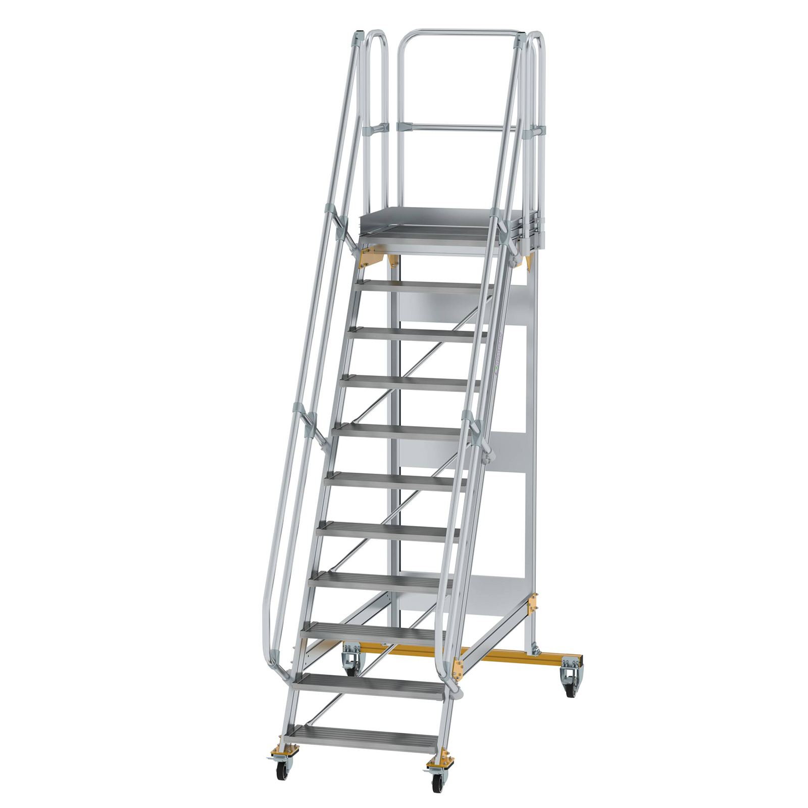 MUNK Plattformtreppe fahrbar 60° Stufenbreite 800mm 11 Stufen