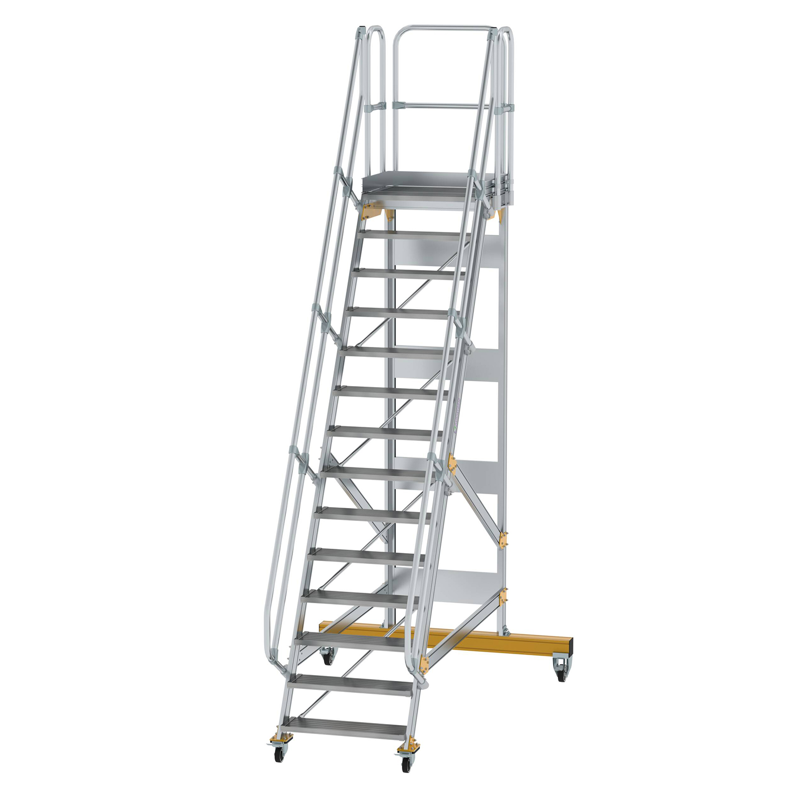 MUNK Plattformtreppe fahrbar 60° Stufenbreite 800mm 14 Stufen