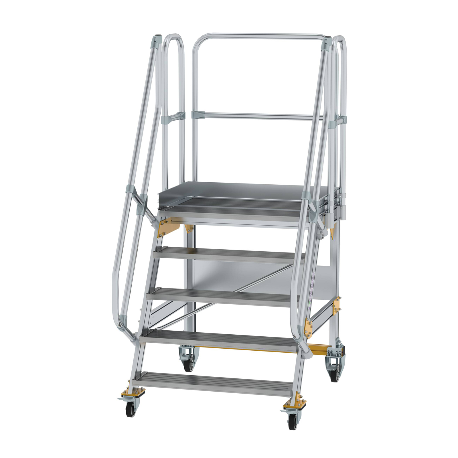 MUNK Plattformtreppe fahrbar 60° Stufenbreite 1000mm 5 Stufen