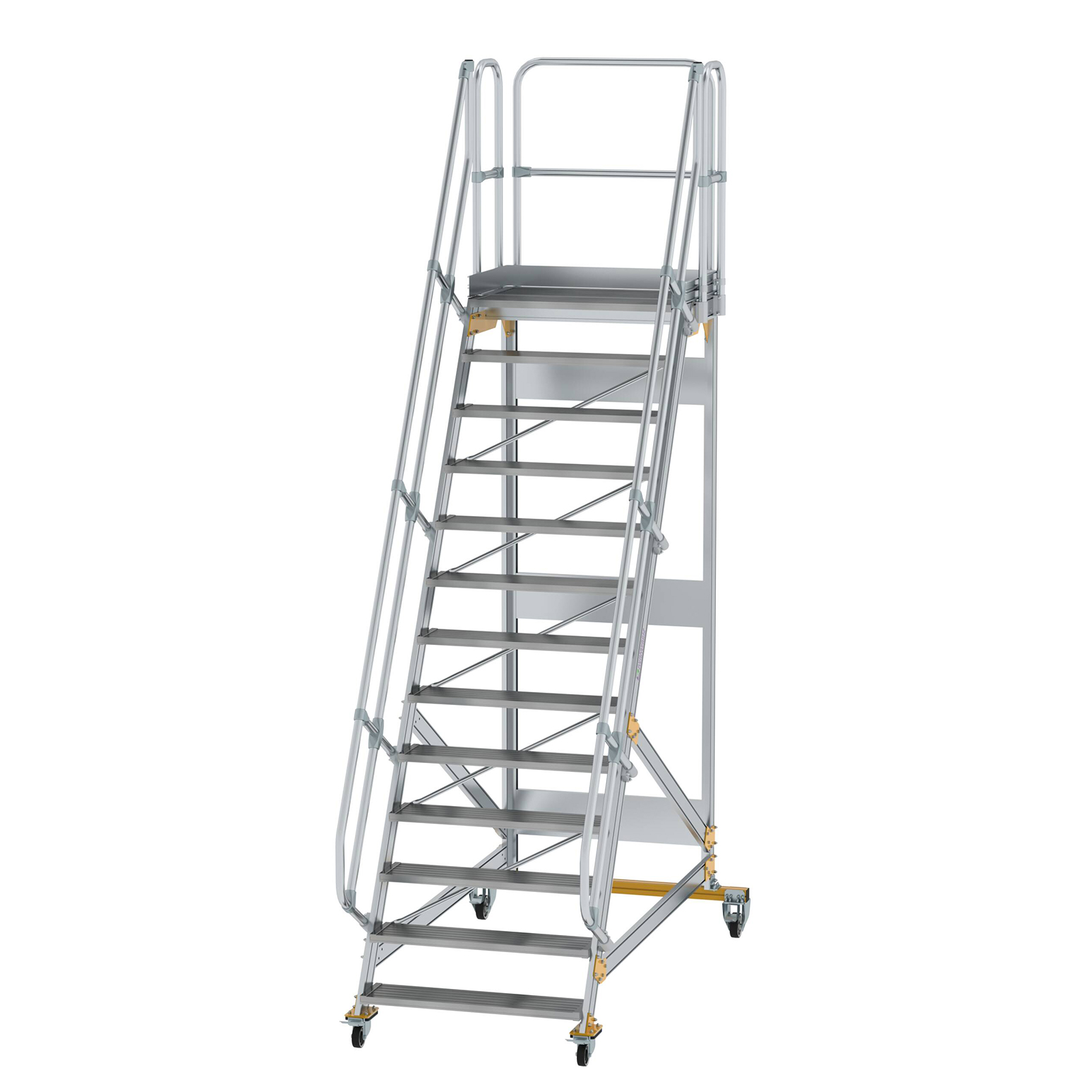 MUNK Plattformtreppe fahrbar 60° Stufenbreite 1000mm 13 Stufen