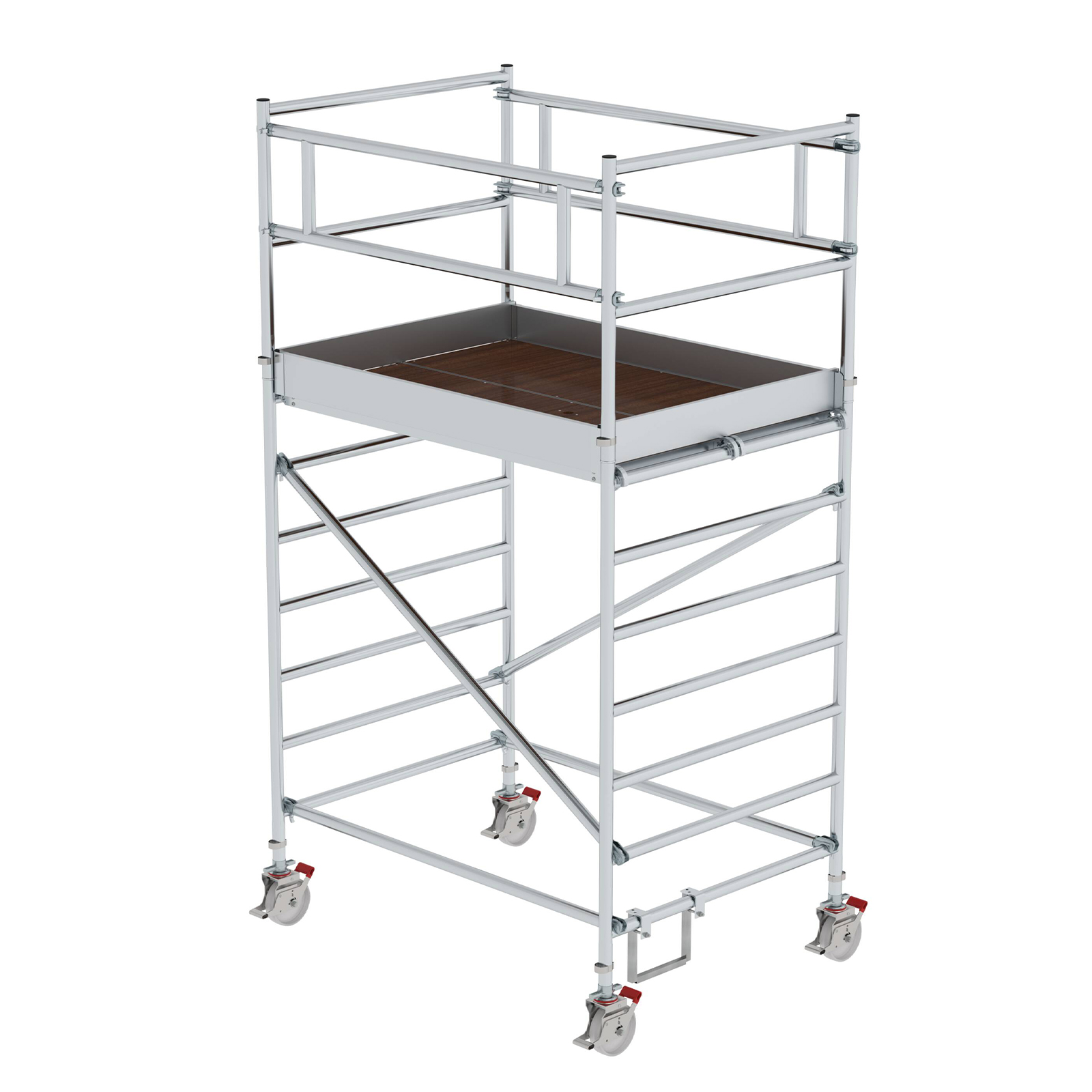 MUNK Rollgerüst mit Doppelplattform 1,35x1,80m Plattform, 4,35m AH