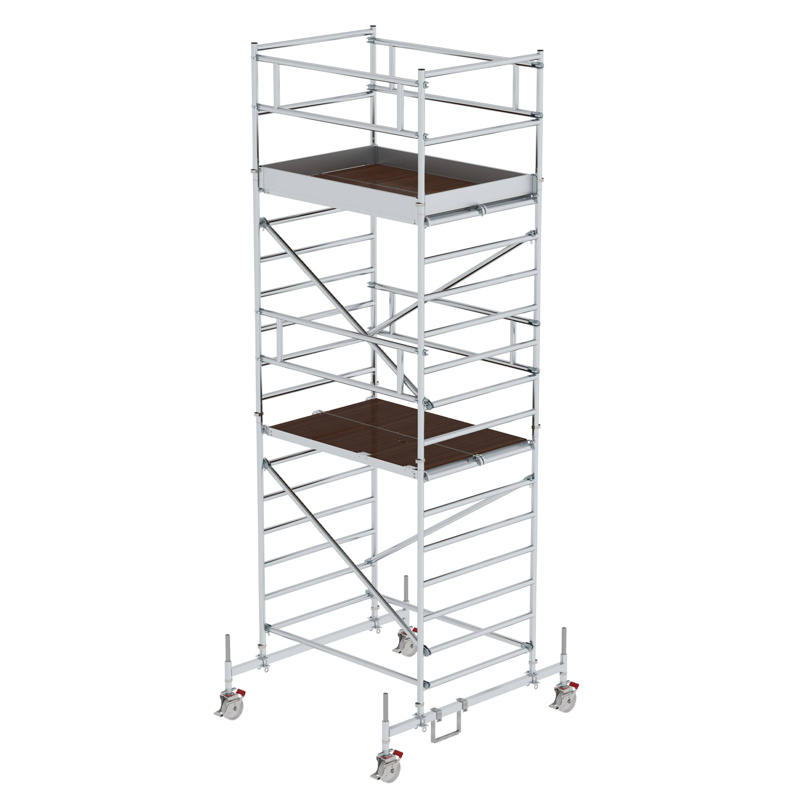 MUNK Rollgerüst mit Doppelplattform 1,35x1,80m Plattform, 6,35m AH