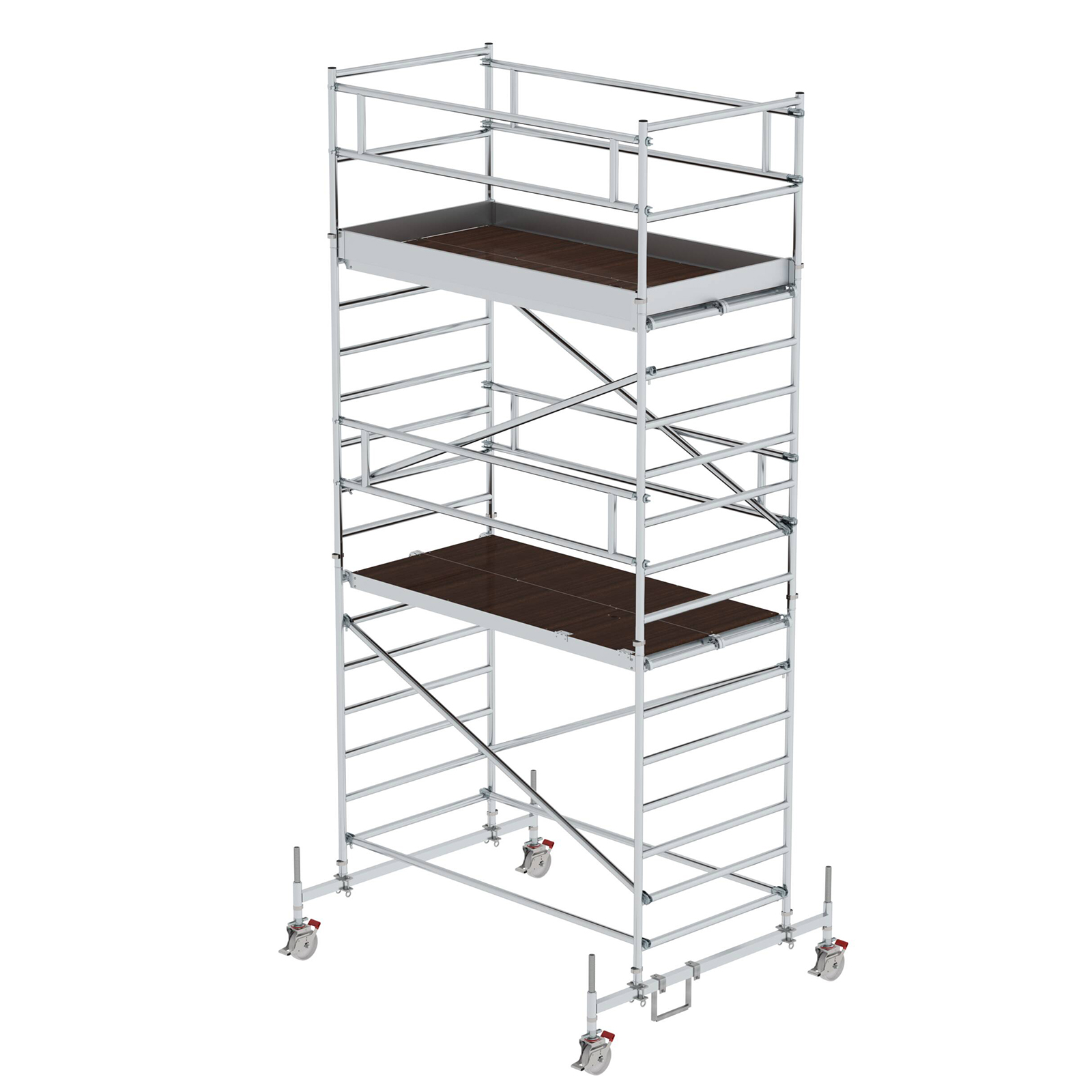 MUNK Rollgerüst mit Doppelplattform 1,35x2,45m Plattform, 6,35m AH