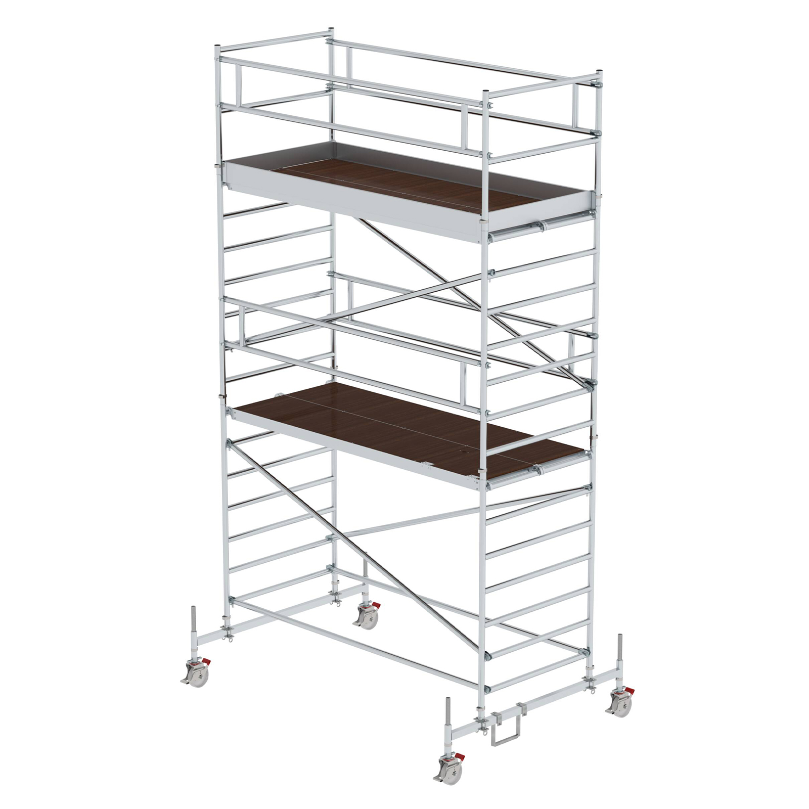 MUNK Rollgerüst mit Doppelplattform 1,35x3,00m Plattform, 6,35m AH