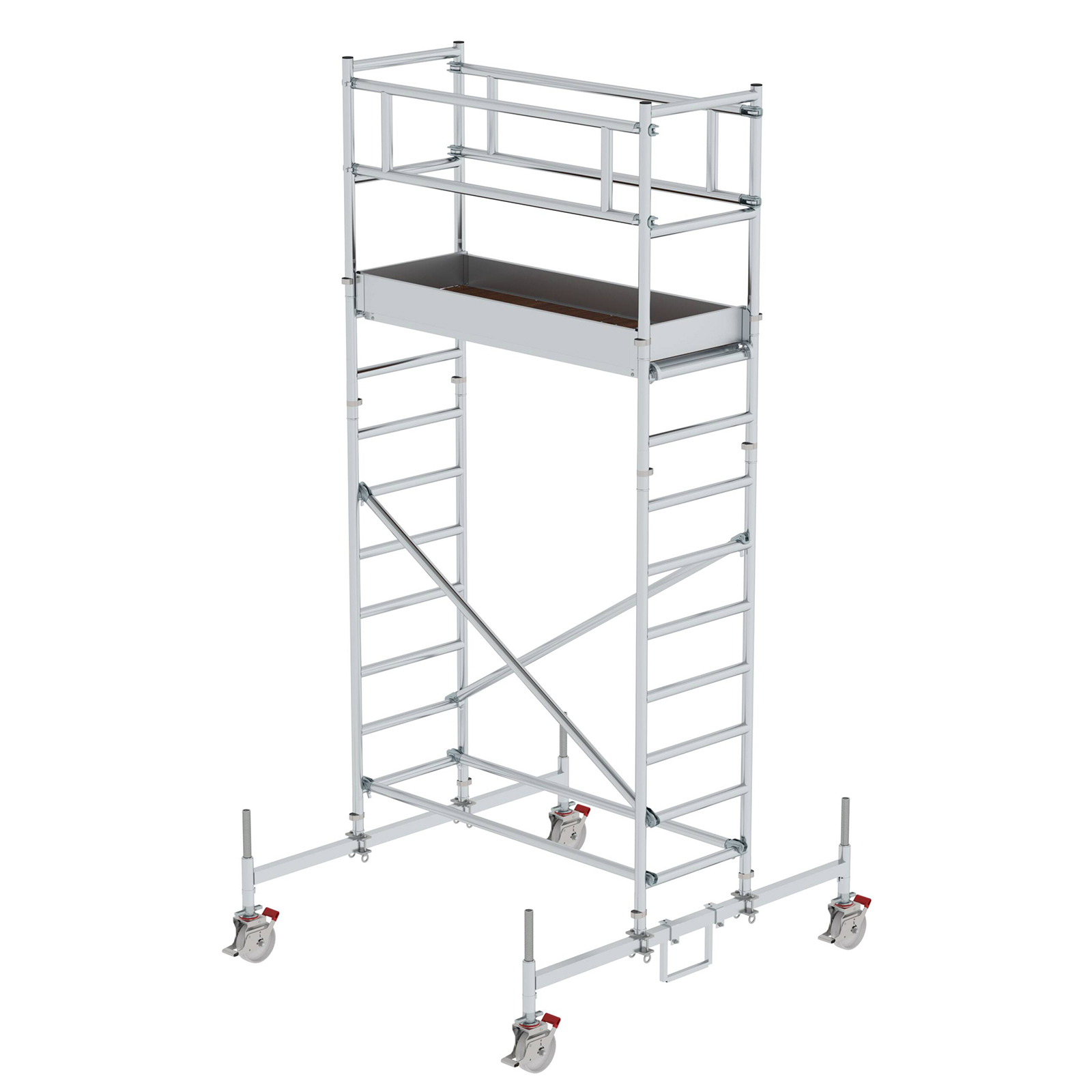MUNK Rollgerüst mit Fahrbalken 0,75x1,80m Plattform 5,00m AH