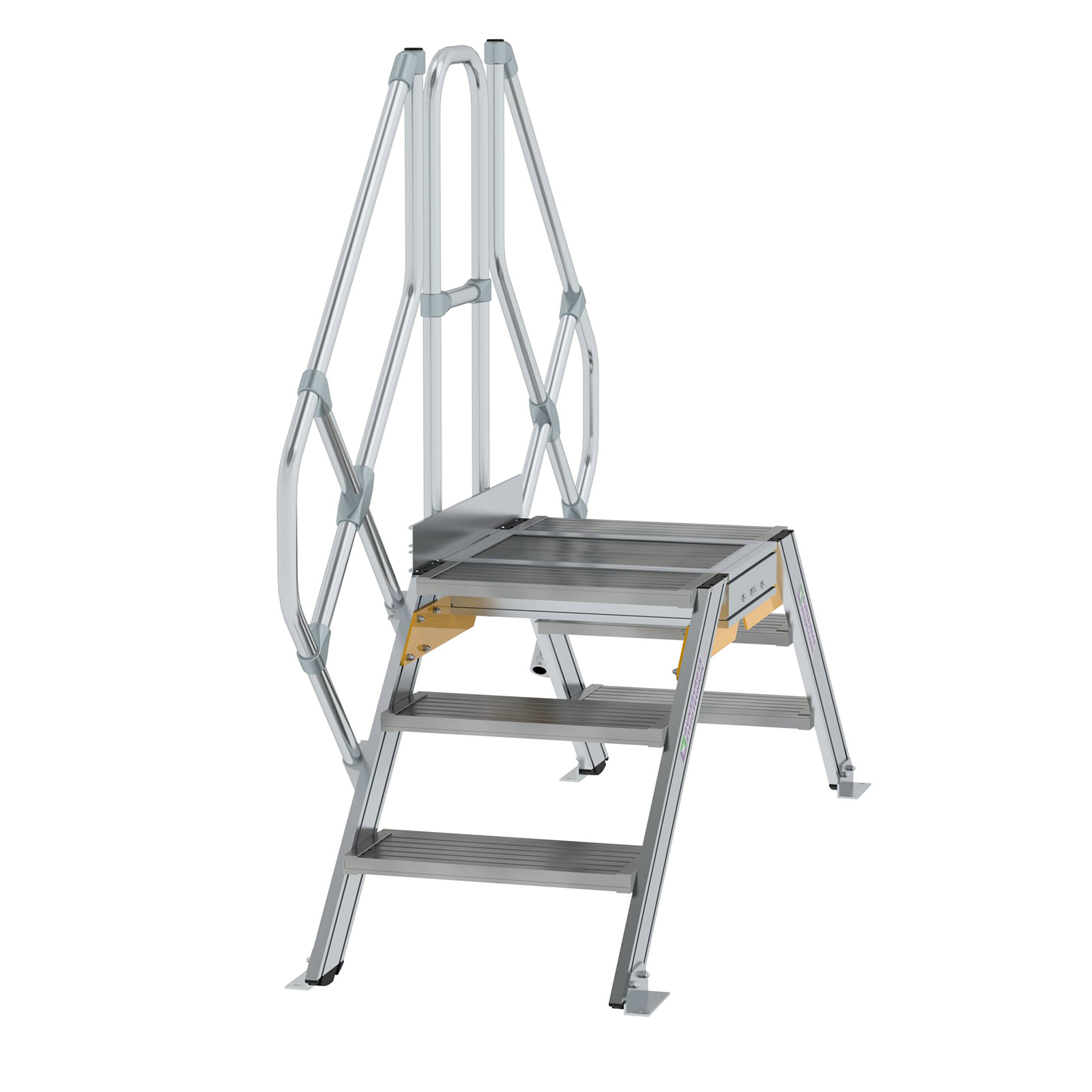 MUNK Überstieg 45° inkl. einen Handlauf, Stufenbreite 600mm, 2x3 Stufen