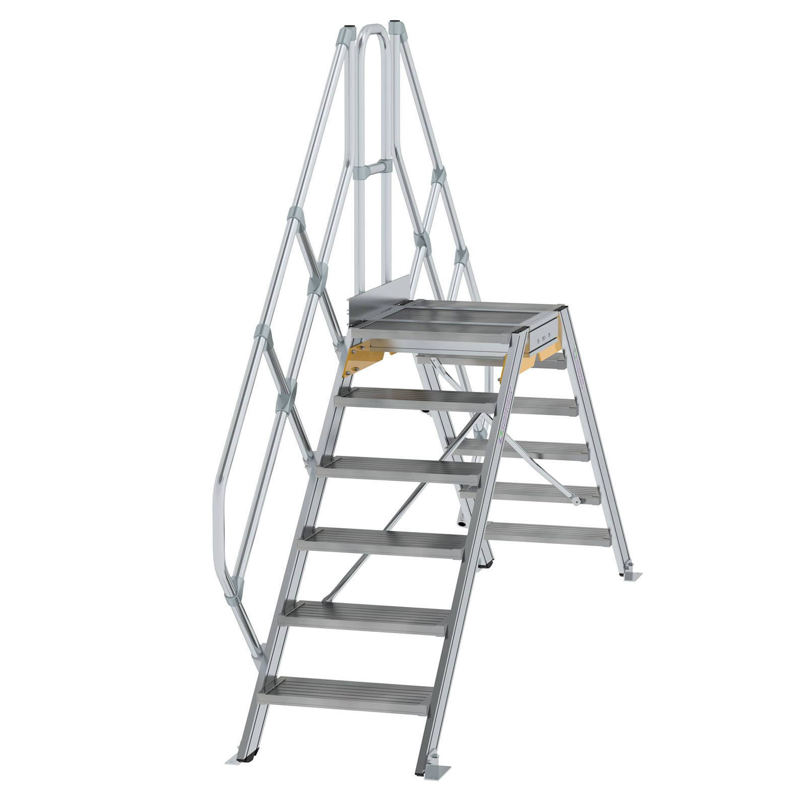 MUNK Überstieg 45° inkl. einen Handlauf, Stufenbreite 600mm, 2x6 Stufen