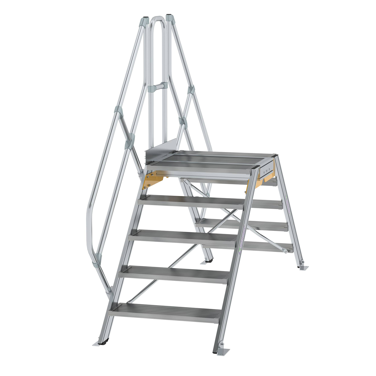 MUNK Überstieg 45° inkl. einen Handlauf, Stufenbreite 800mm, 2x5 Stufen