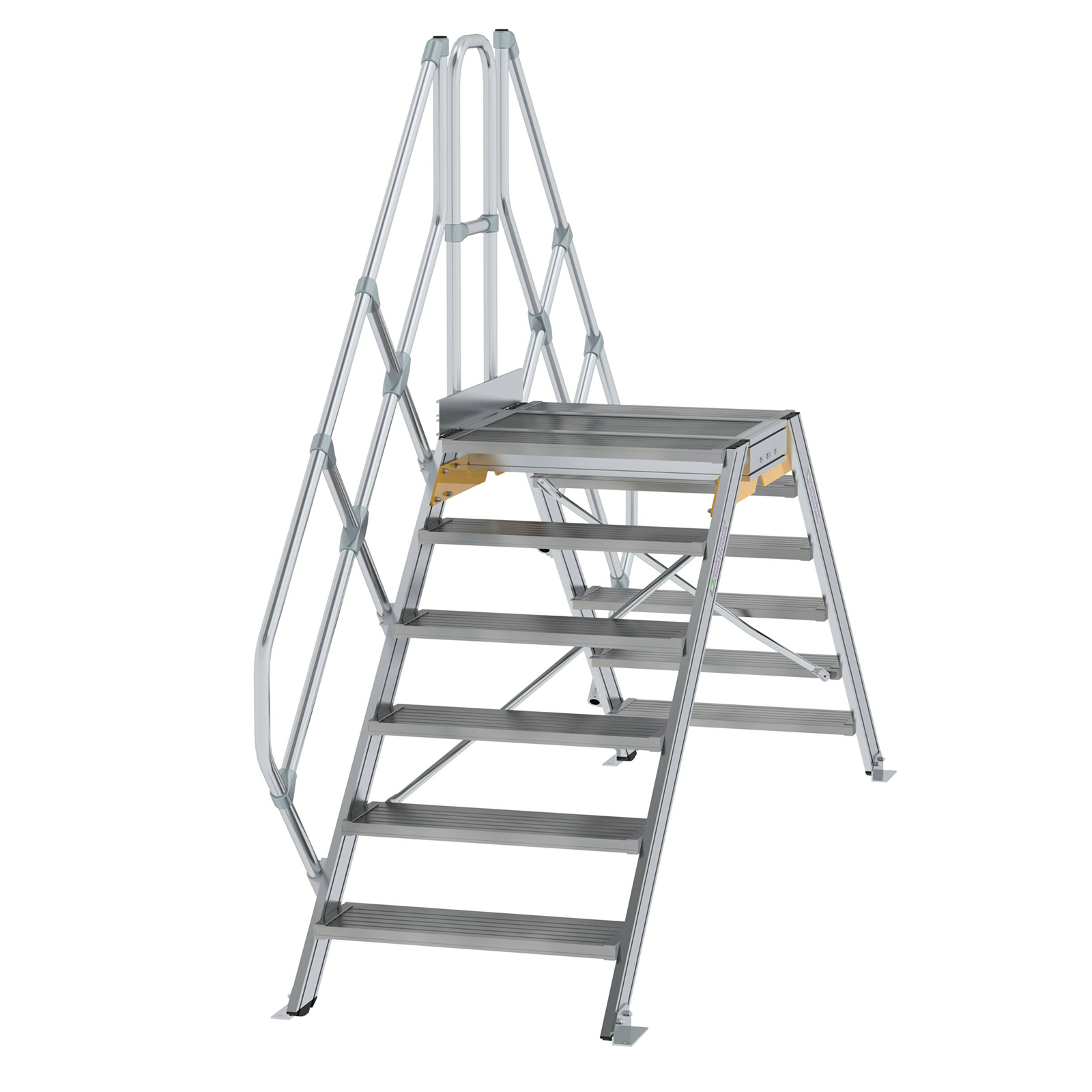 MUNK Überstieg 45° inkl. einen Handlauf, Stufenbreite 800mm, 2x6 Stufen