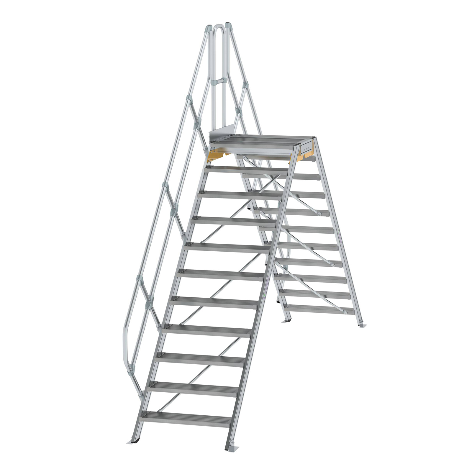 MUNK Überstieg 45° inkl. einen Handlauf, Stufenbreite 800mm, 2x11 Stufen