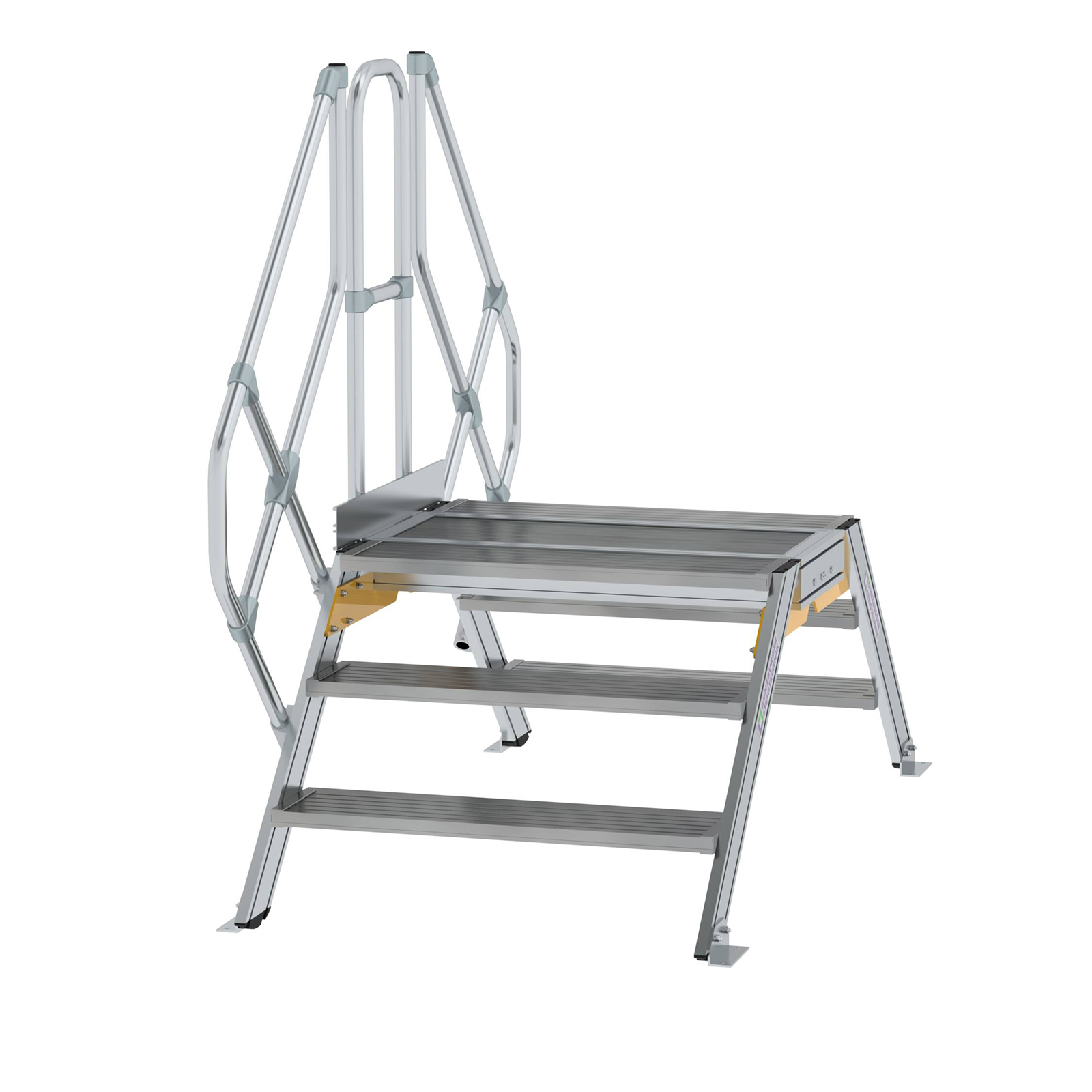 MUNK Überstieg 45° inkl. einen Handlauf, Stufenbreite 1000mm, 2x3 Stufen