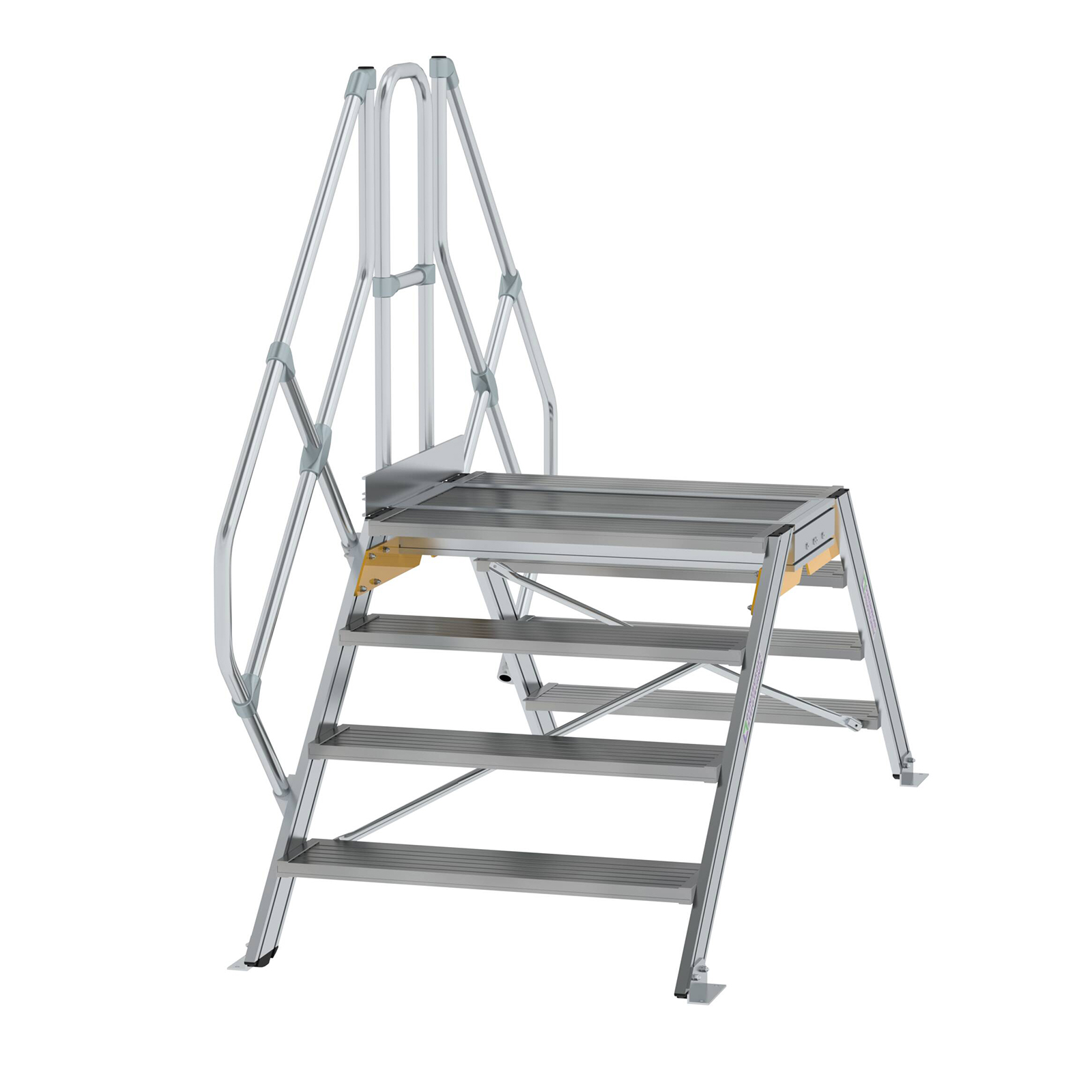 MUNK Überstieg 45° inkl. einen Handlauf, Stufenbreite 1000mm, 2x4 Stufen