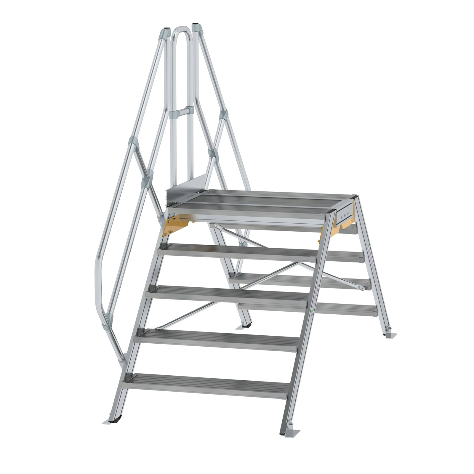 MUNK Überstieg 45° inkl. einen Handlauf, Stufenbreite 1000mm, 2x5 Stufen