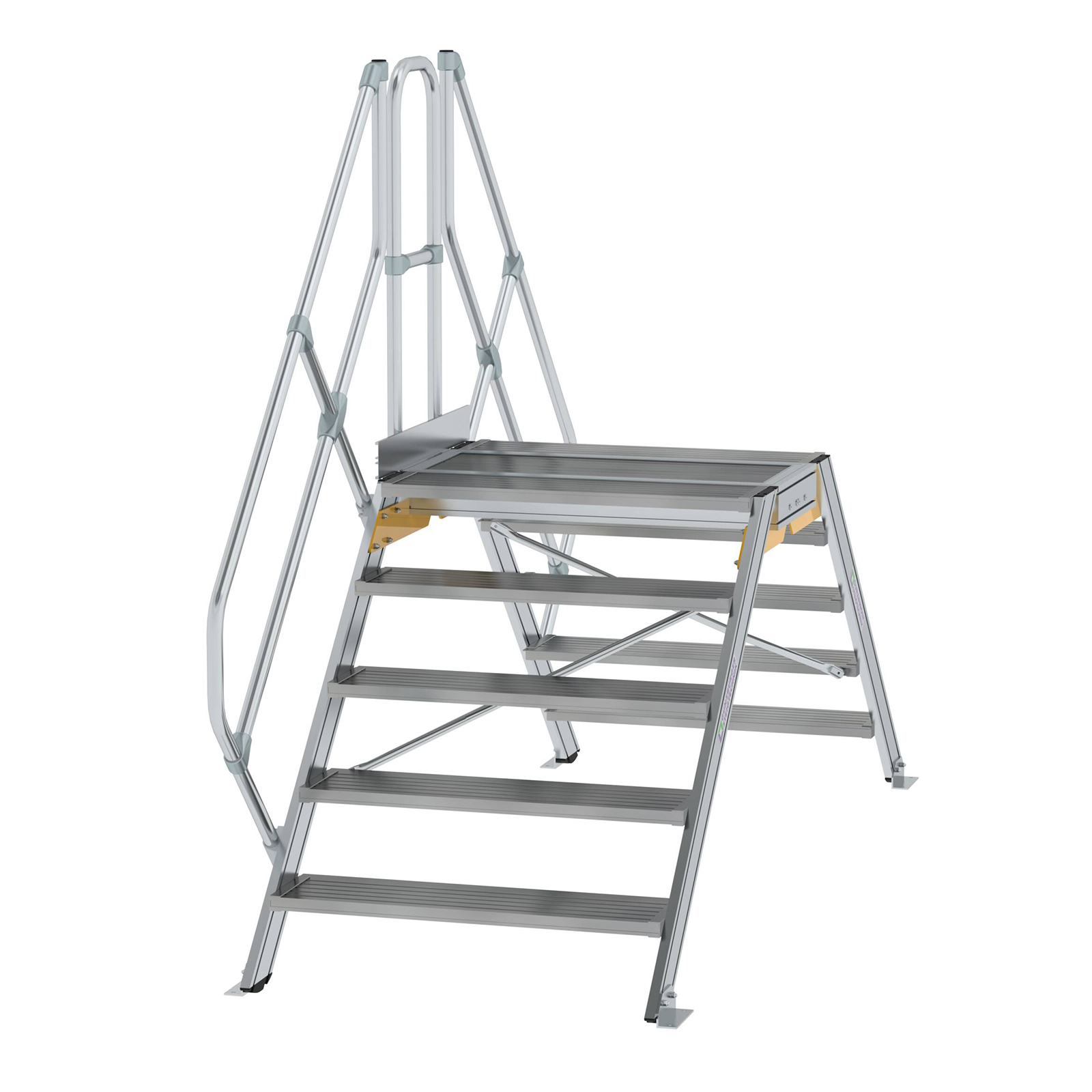 MUNK Überstieg 45° inkl. einen Handlauf, Stufenbreite 1000mm, 2x6 Stufen
