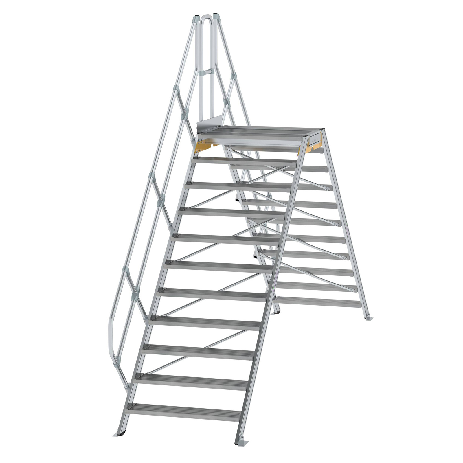 MUNK Überstieg 45° inkl. einen Handlauf, Stufenbreite 1000mm, 2x11 Stufen