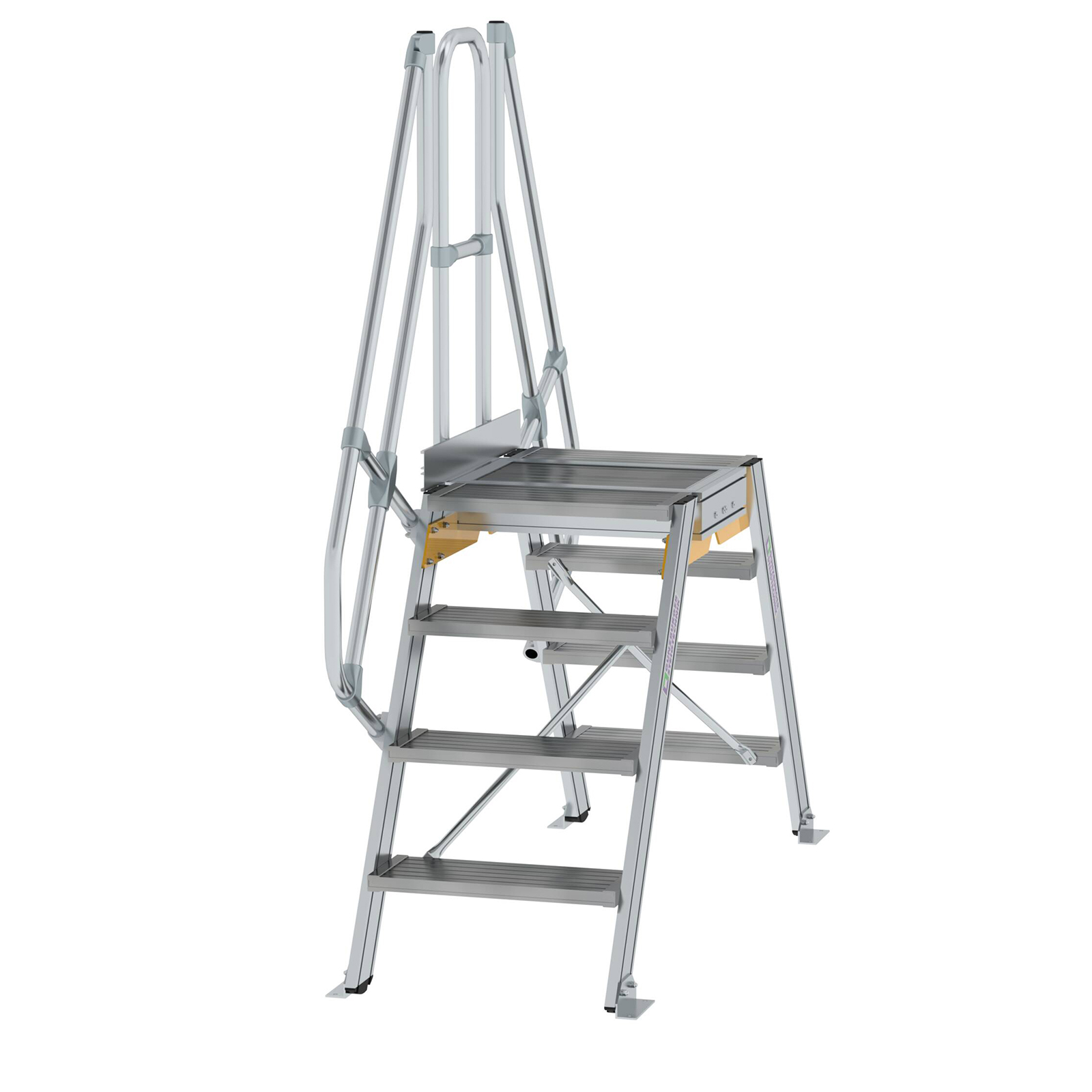 MUNK Überstieg 60° inkl. einen Handlauf, Stufenbreite 600mm, 2x4 Stufen