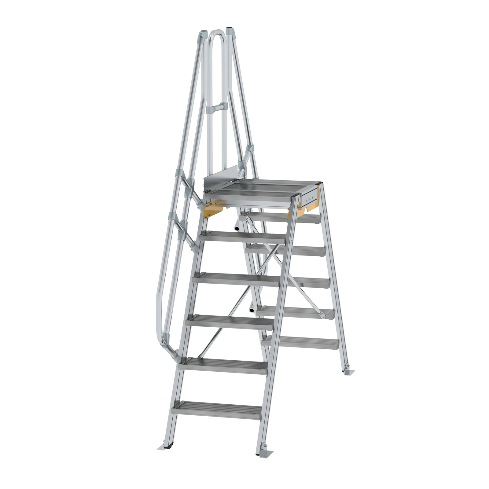 MUNK Überstieg 60° inkl. einen Handlauf, Stufenbreite 600mm, 2x6 Stufen