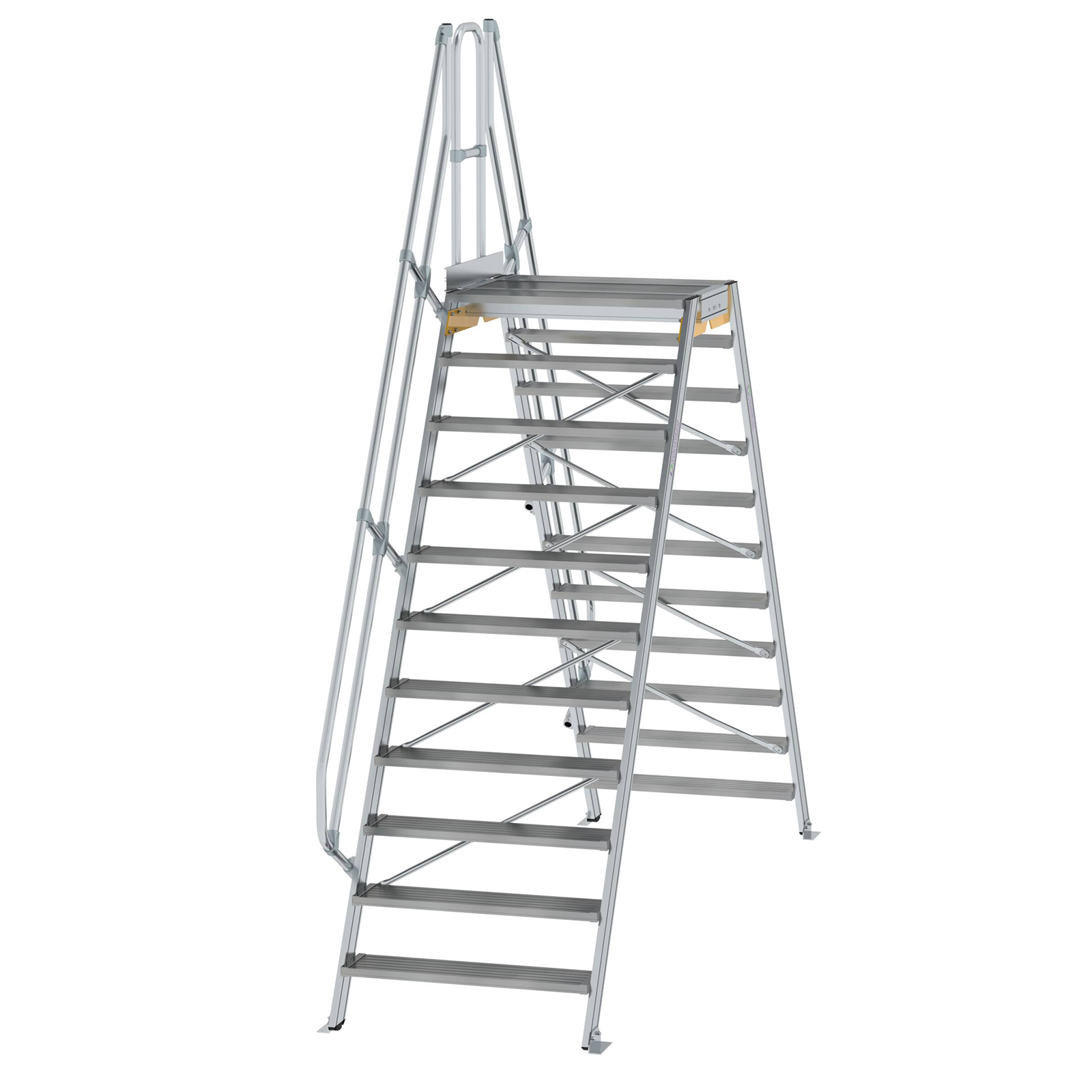 MUNK Überstieg 60° inkl. einen Handlauf, Stufenbreite 1000mm, 2x11 Stufen