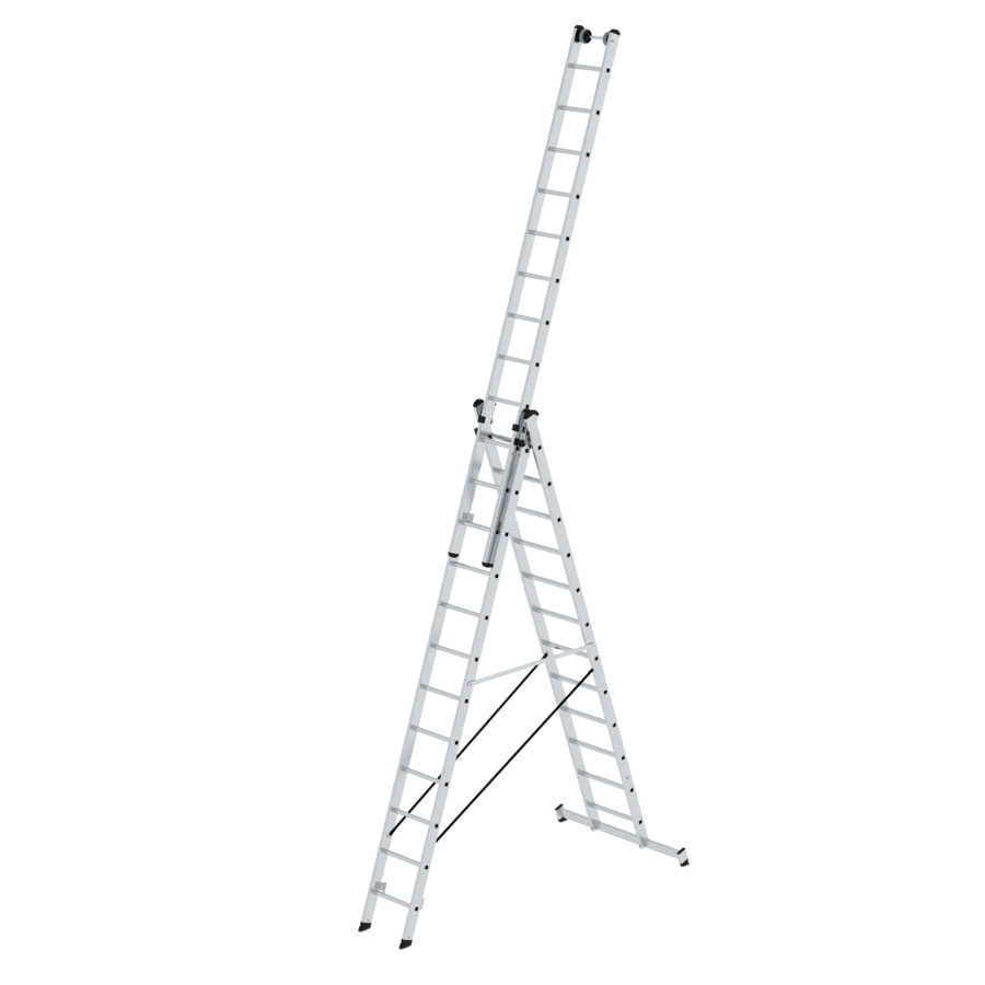 MUNK Mehrzweckleiter mit Nivello® Traverse 3x12 Sprossen