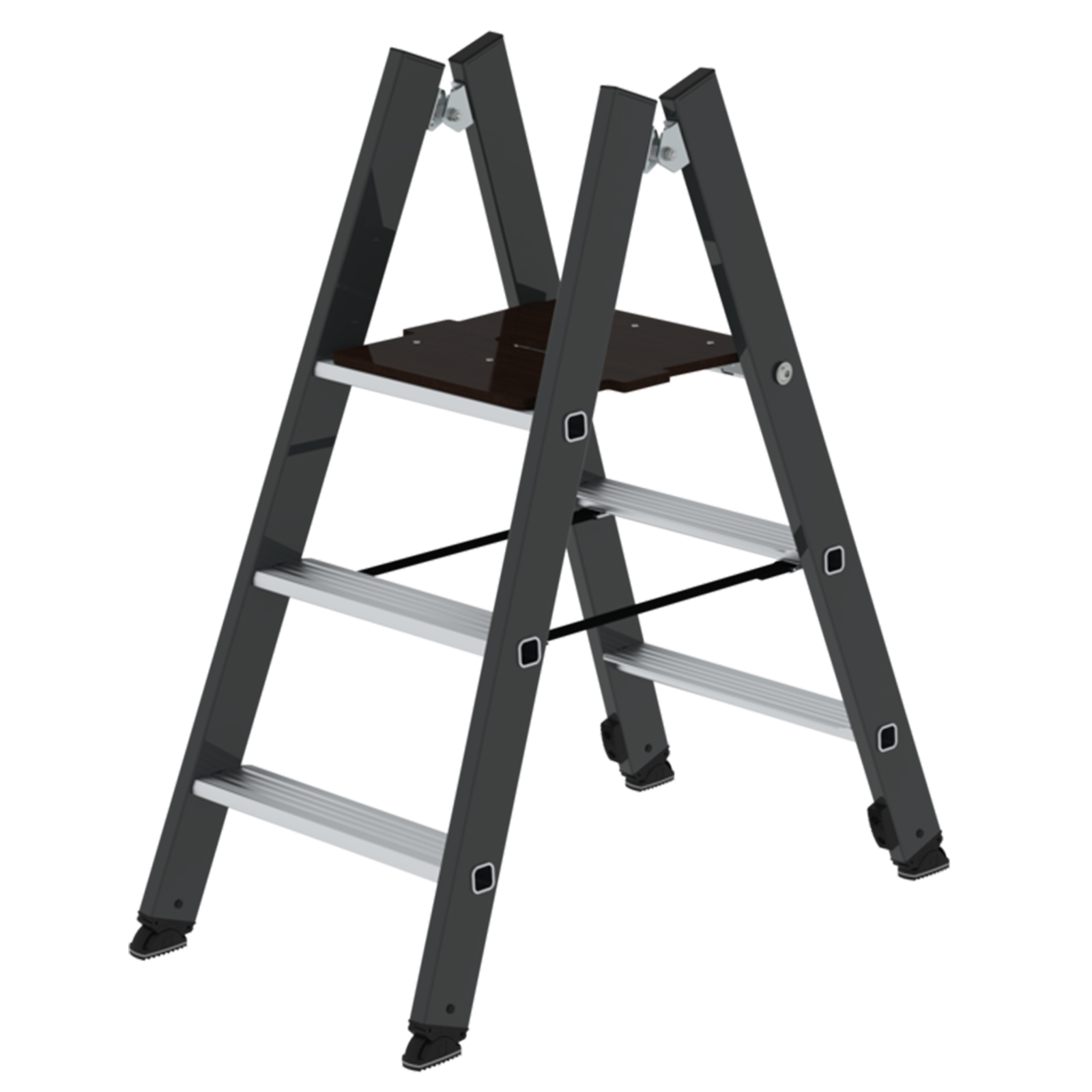 MUNK ML Klapptritt beidseitig begehbar RAL 7016 3 Stufen