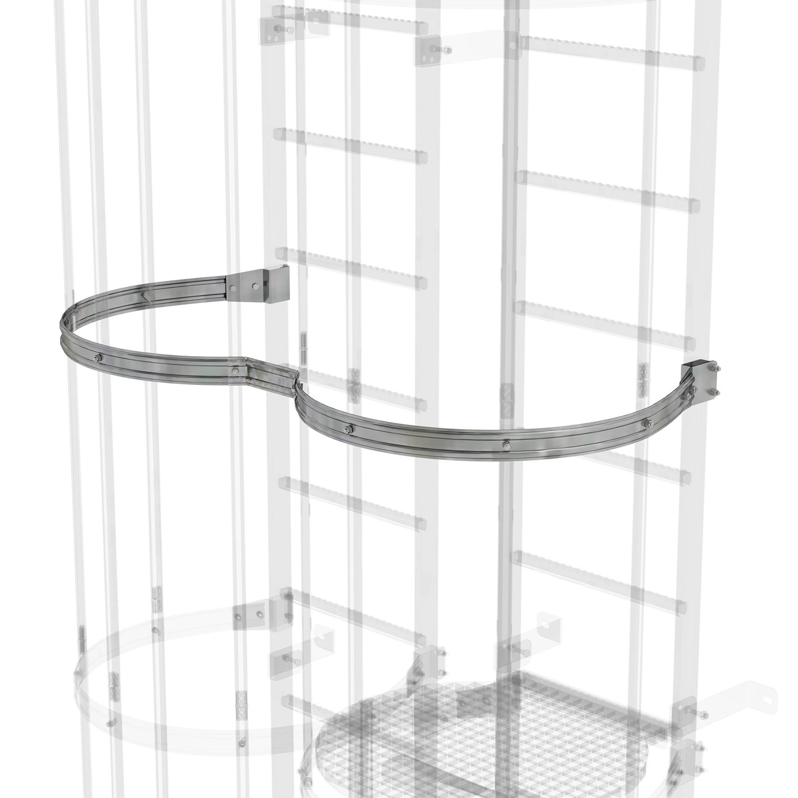 MUNK Rückenschutzbügel versetzte Ausführung Stahl verzinkt