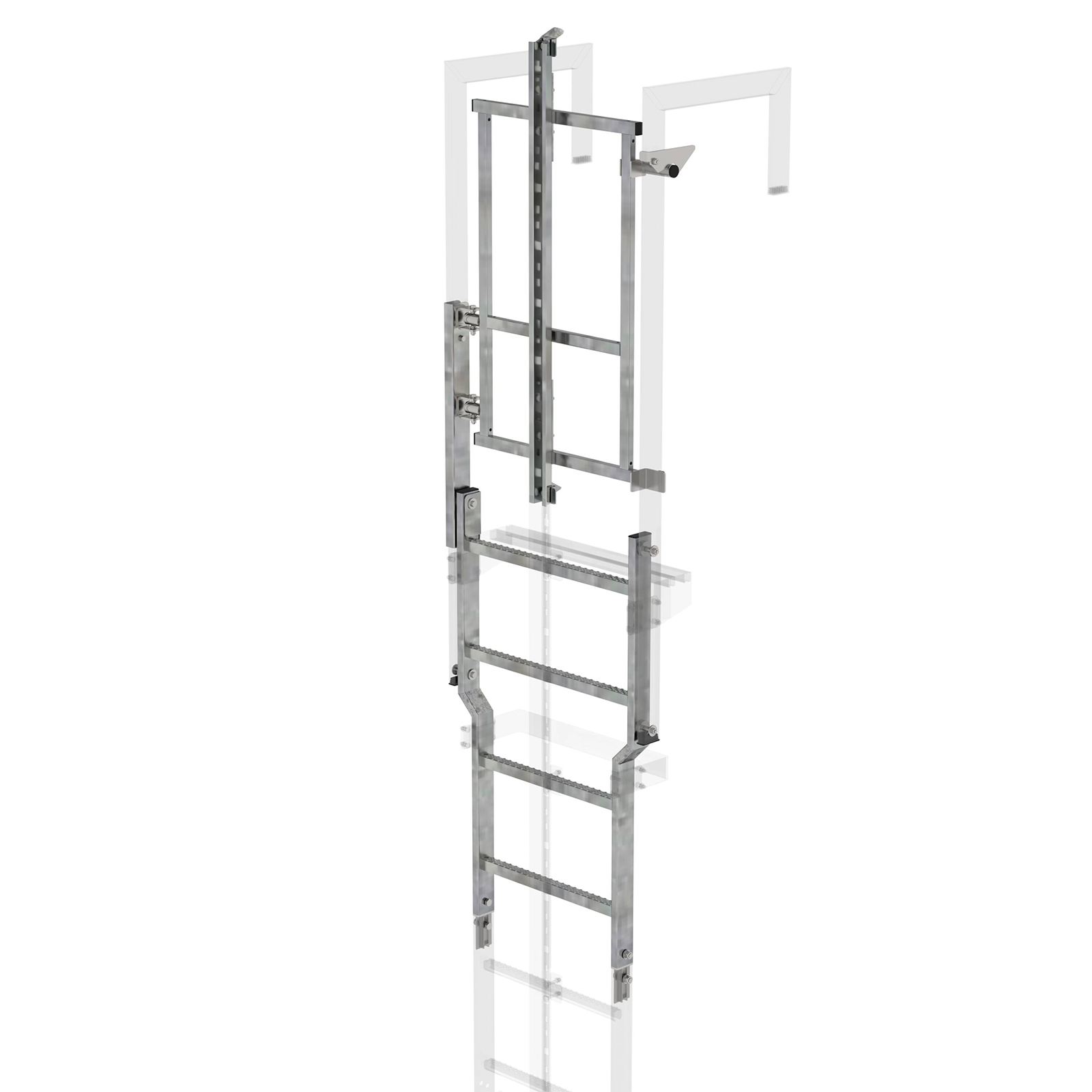 MUNK Sicherungstüre mit Steigschutzschiene Stahl verzinkt