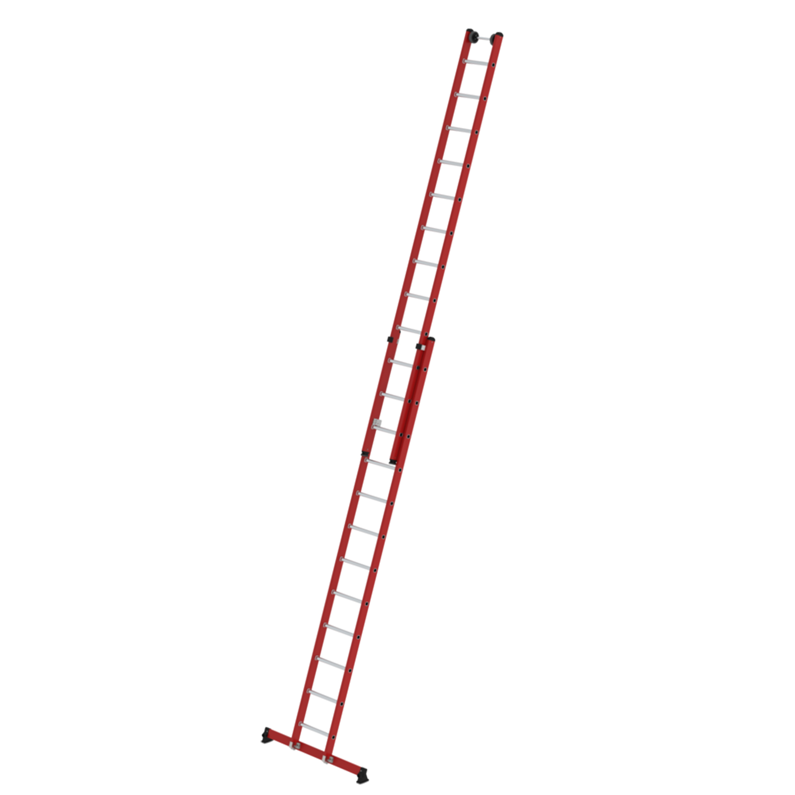 Munk Sprossen-Schiebeleiter 2-teilig GFK/Alu mit nivello®-Traverse 2x12 Sprossen