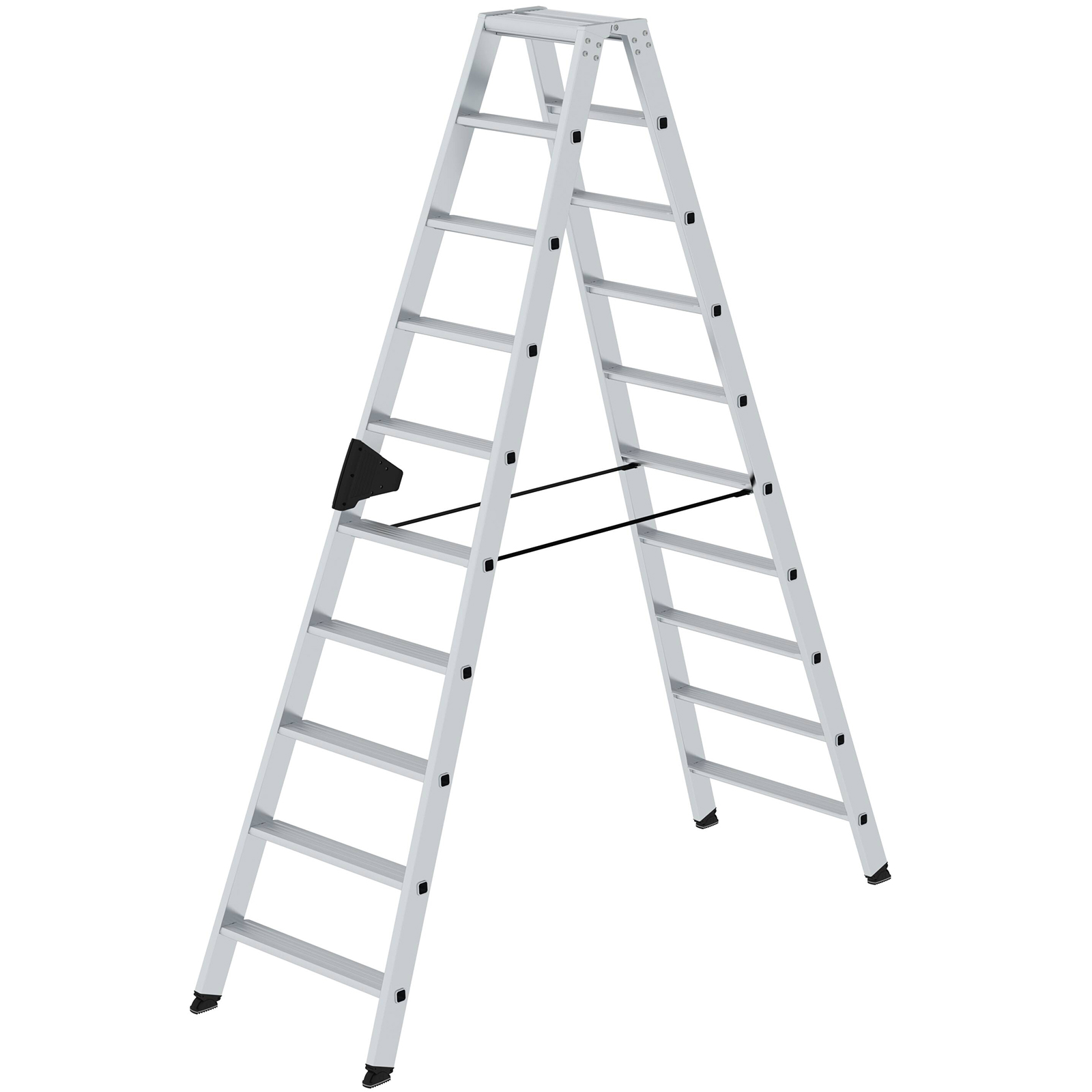 MUNK Stehleiter mit ergo-pad beidseitig begehbar 2x10 Stufen