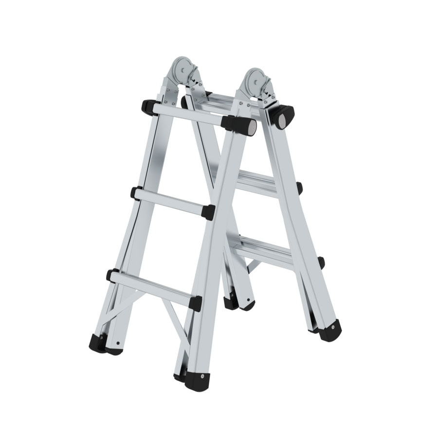 MUNK Gelenk-Teleskopleiter 4x3 Sprossen