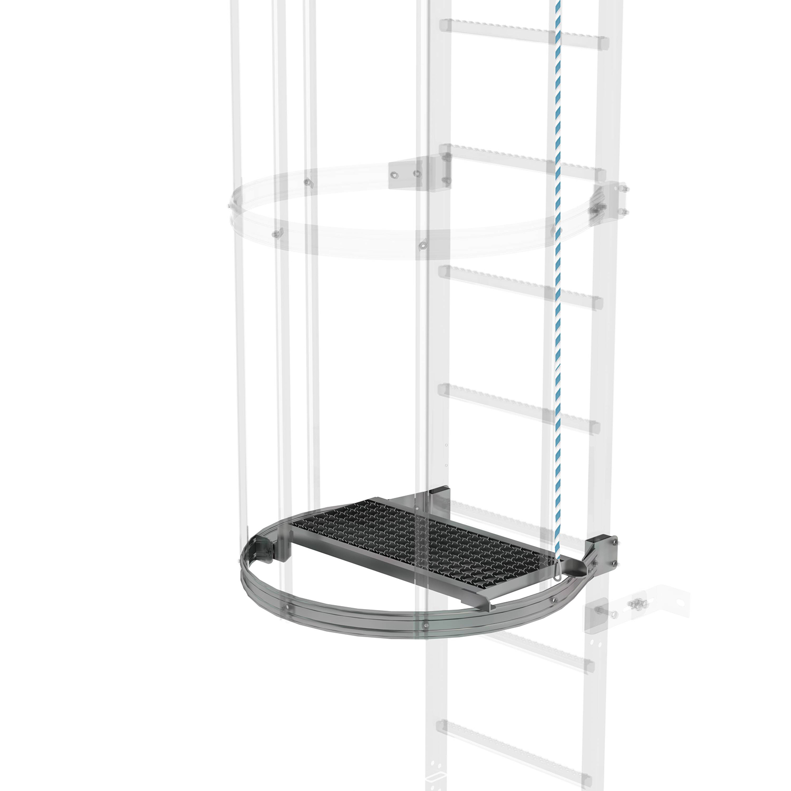 MUNK Zwischenplattform, klappbar Stahl verzinkt