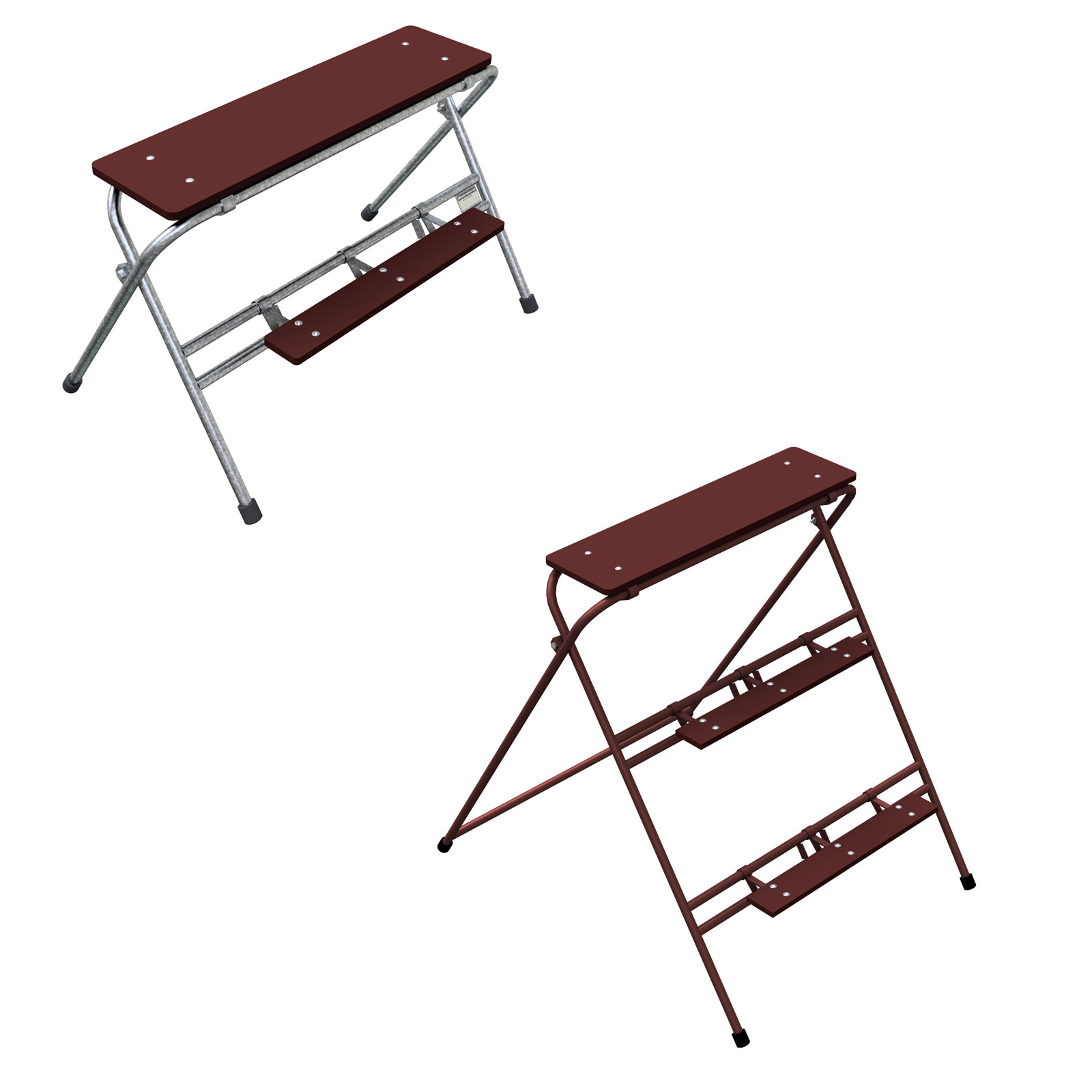 Schake Arbeitstritt mit 2-3 Stufen, lackiert/verzinkt