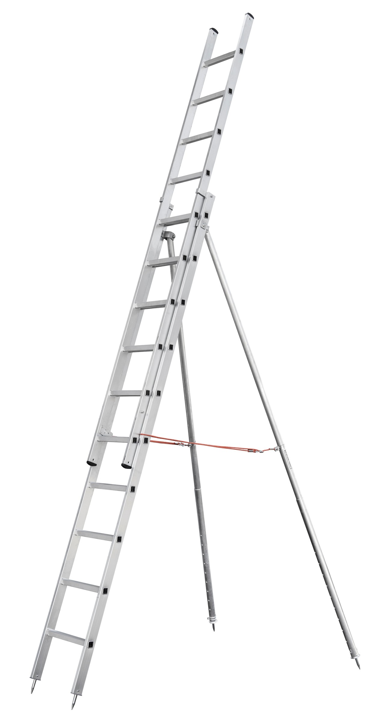 Siedra Obstbaumschiebeleiter mit ausziehbaren Stützen 2-teilig