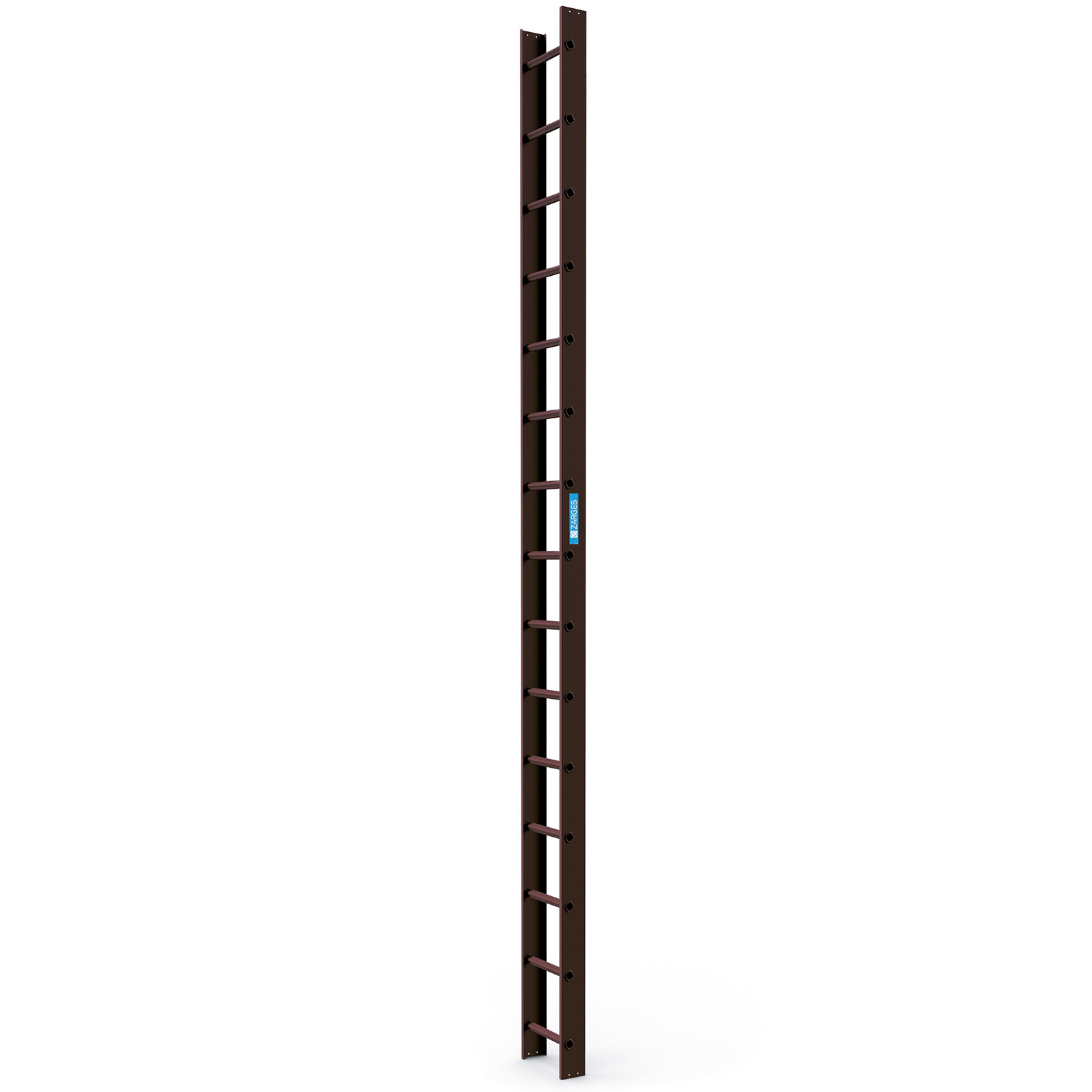 Zarges Dachleiter 15 Sprossen braun