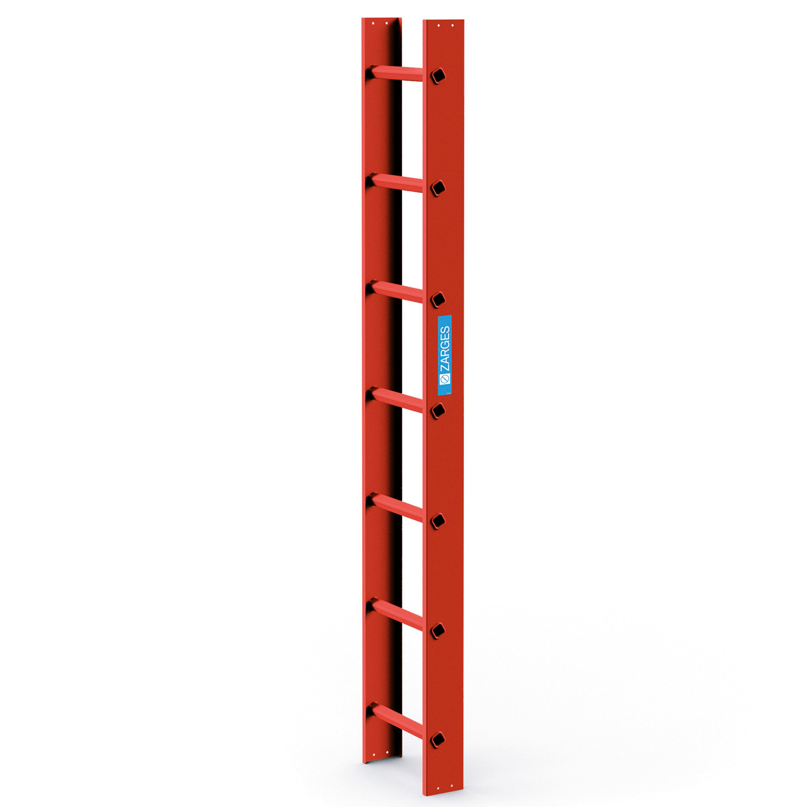 Zarges Dachleiter 7 Sprossen ziegelrot
