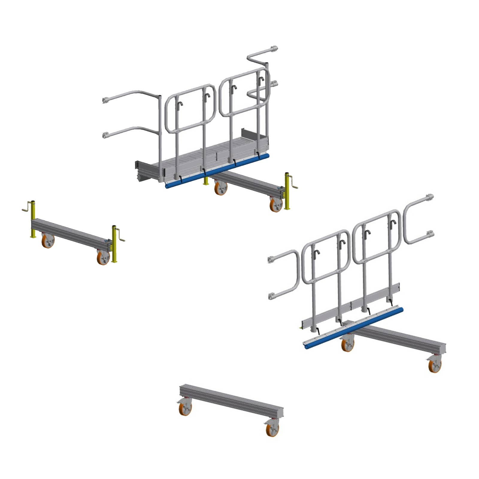 Zarges Höhenverstellbare Arbeitsbühne Zusatzplattformen und Fahrwerke