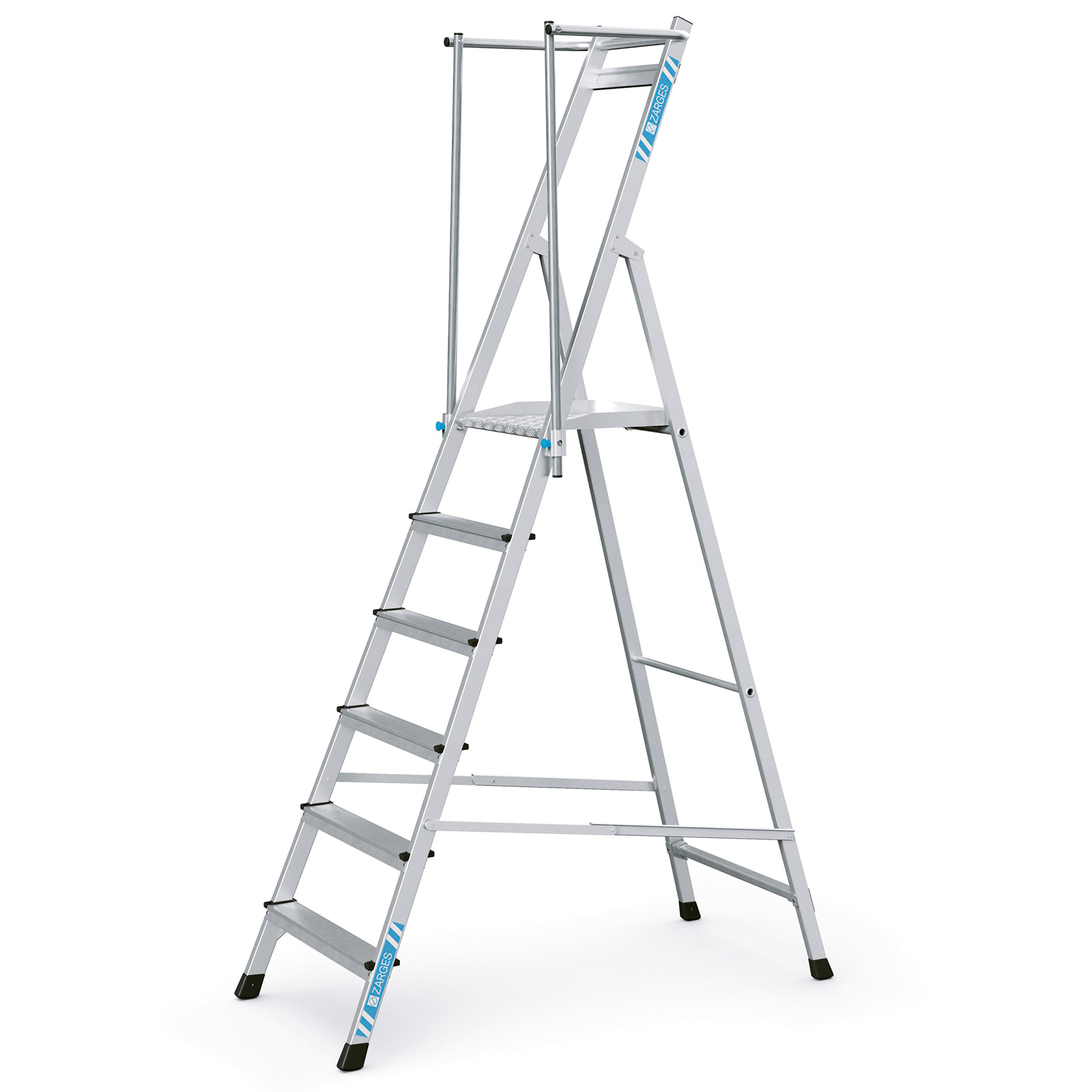 Zarges Plattformleiter ZAP Neo S mit klappbarem Handlauf 6 Stufen