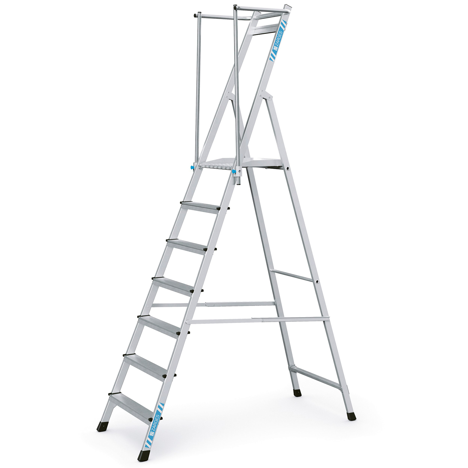 Zarges Plattformleiter ZAP Neo S mit klappbarem Handlauf 7 Stufen