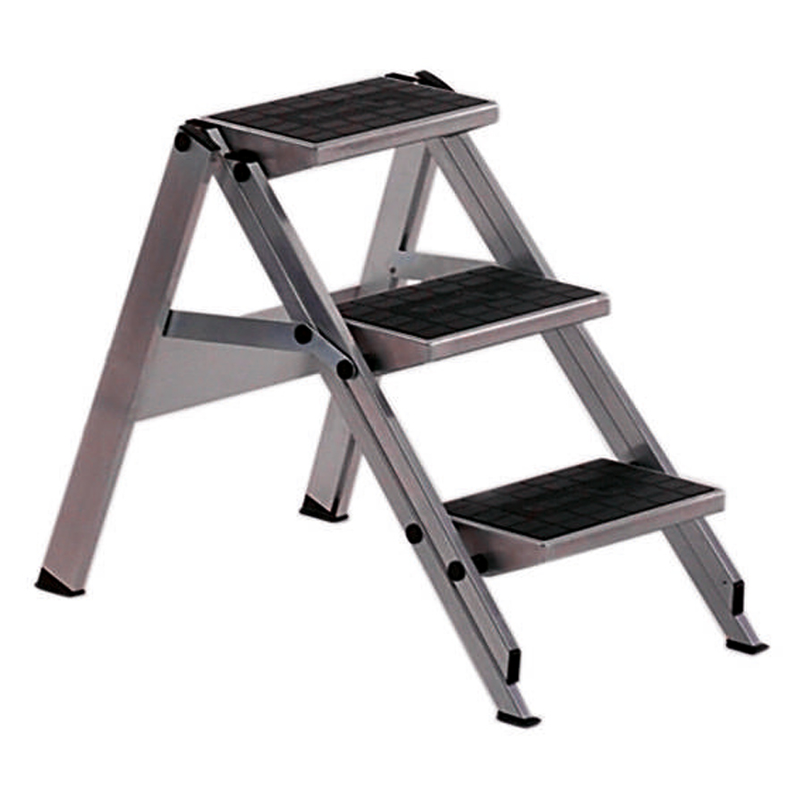 Zarges Sicherheitstreppe Plazamax P klappbar mit Gummibelag 3 Stufen