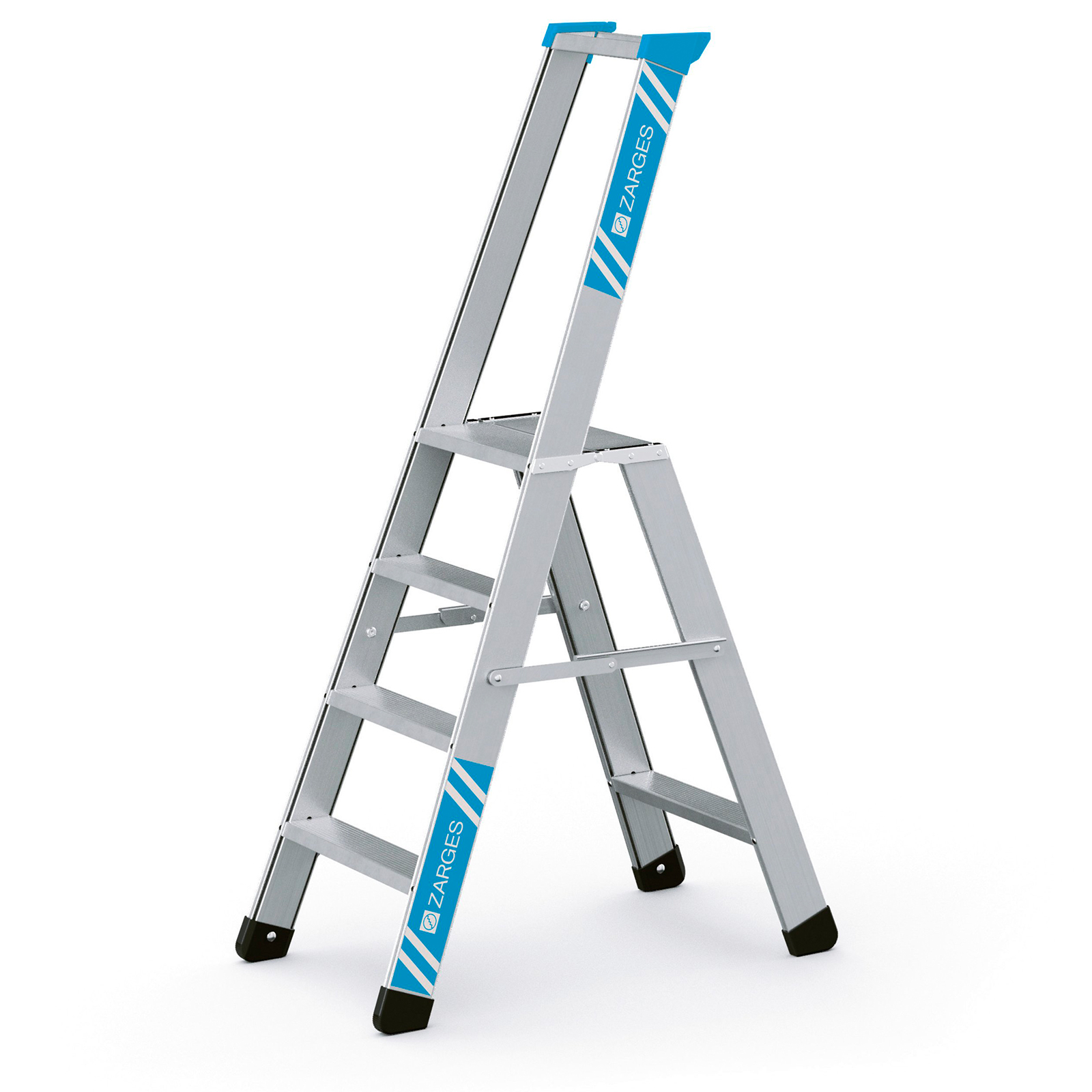 Zarges Stehleiter Seventec S mit Sicherheitsplattform 4 Stufen