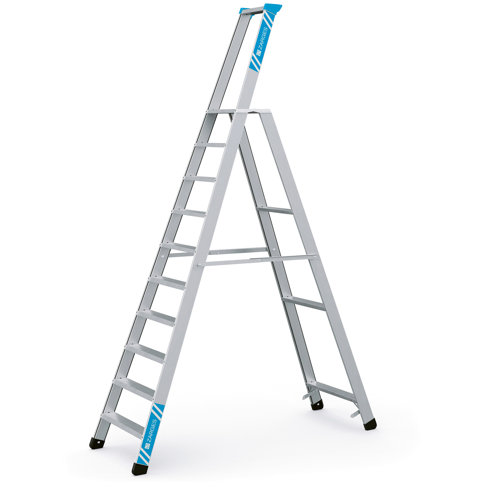 Zarges Stehleiter Seventec S mit Sicherheitsplattform 10 Stufen