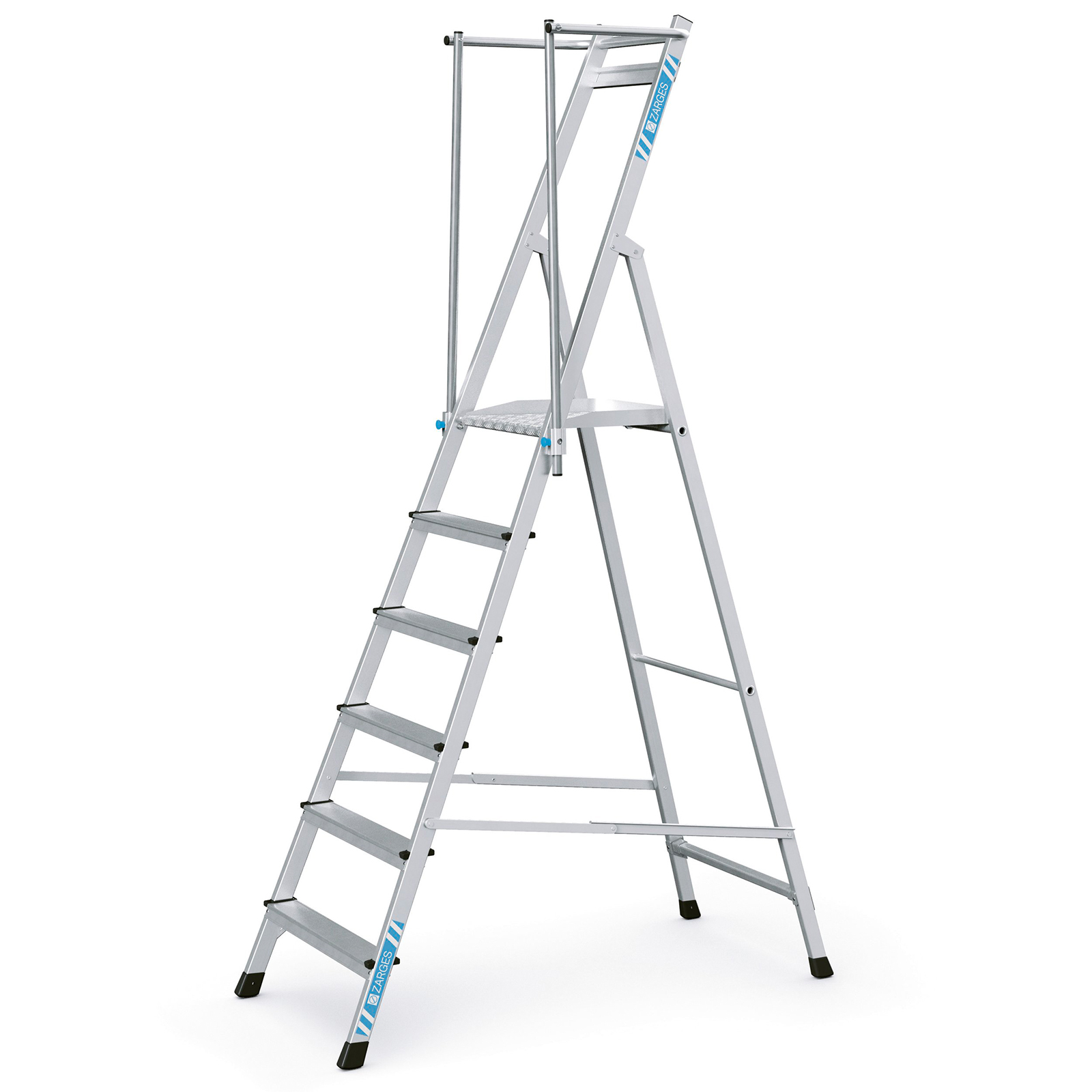 Zarges Plattformleiter ZAP Neo S mit klappbarem Handlauf